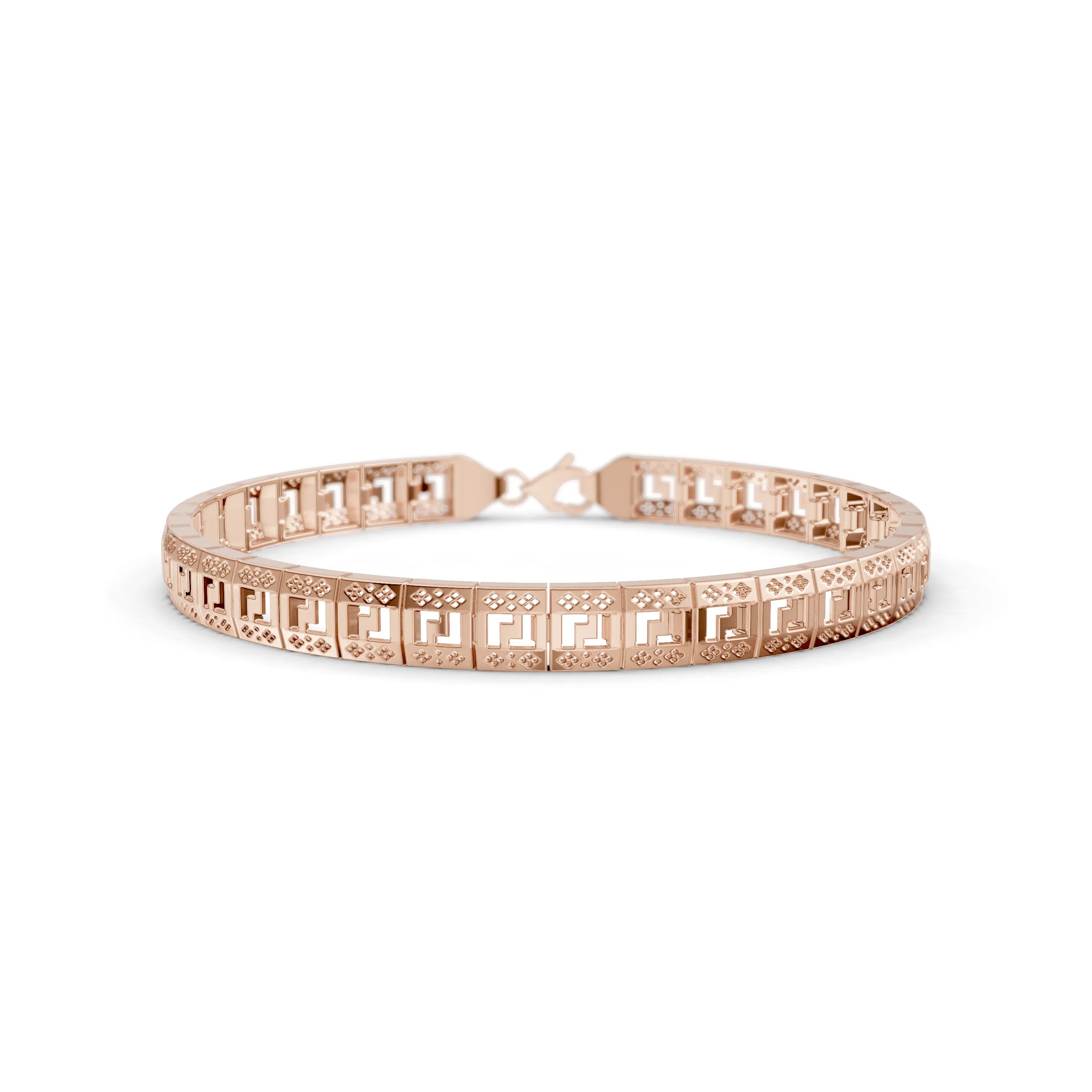 Pargold Solid Gold Elegance Redefined: Exquisite Gold Bracelet -Rose_Static_Rose