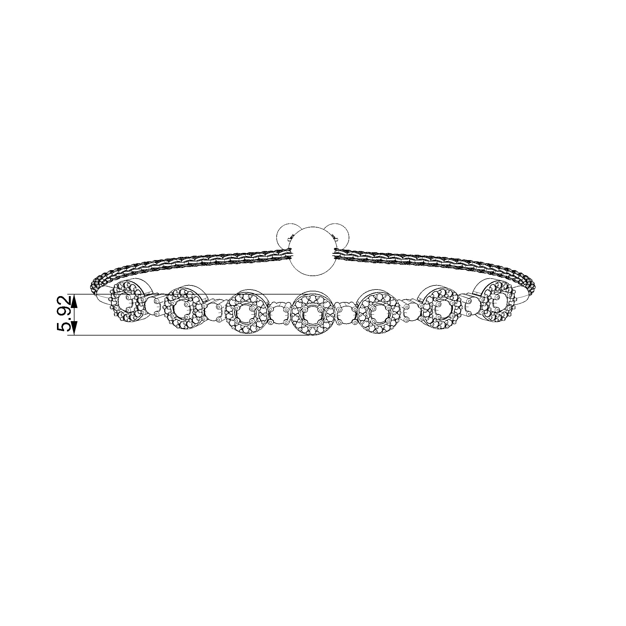 Pargold Solid Gold Luminous Gemstone Radiance Bracelet-Static