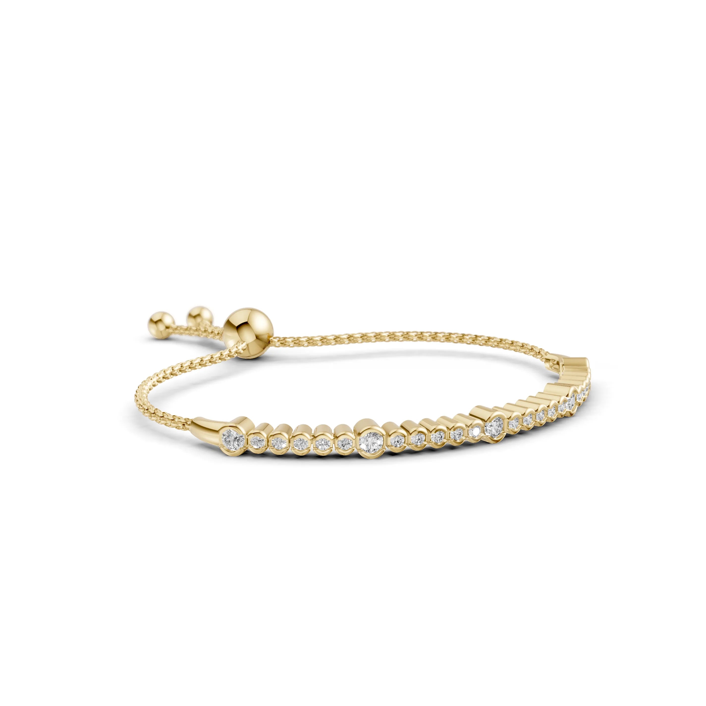 Pargold Solid Gold Elegantly Crafted Radiant Gemstone Bracelet -Gold_Diamond_Diamond_Static_Gold