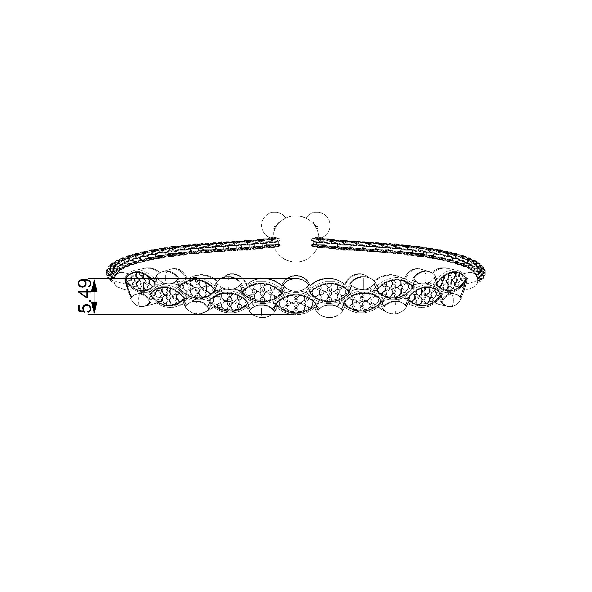 Pargold Solid Gold Exquisite Radiant Gemstone Bracelet-Static