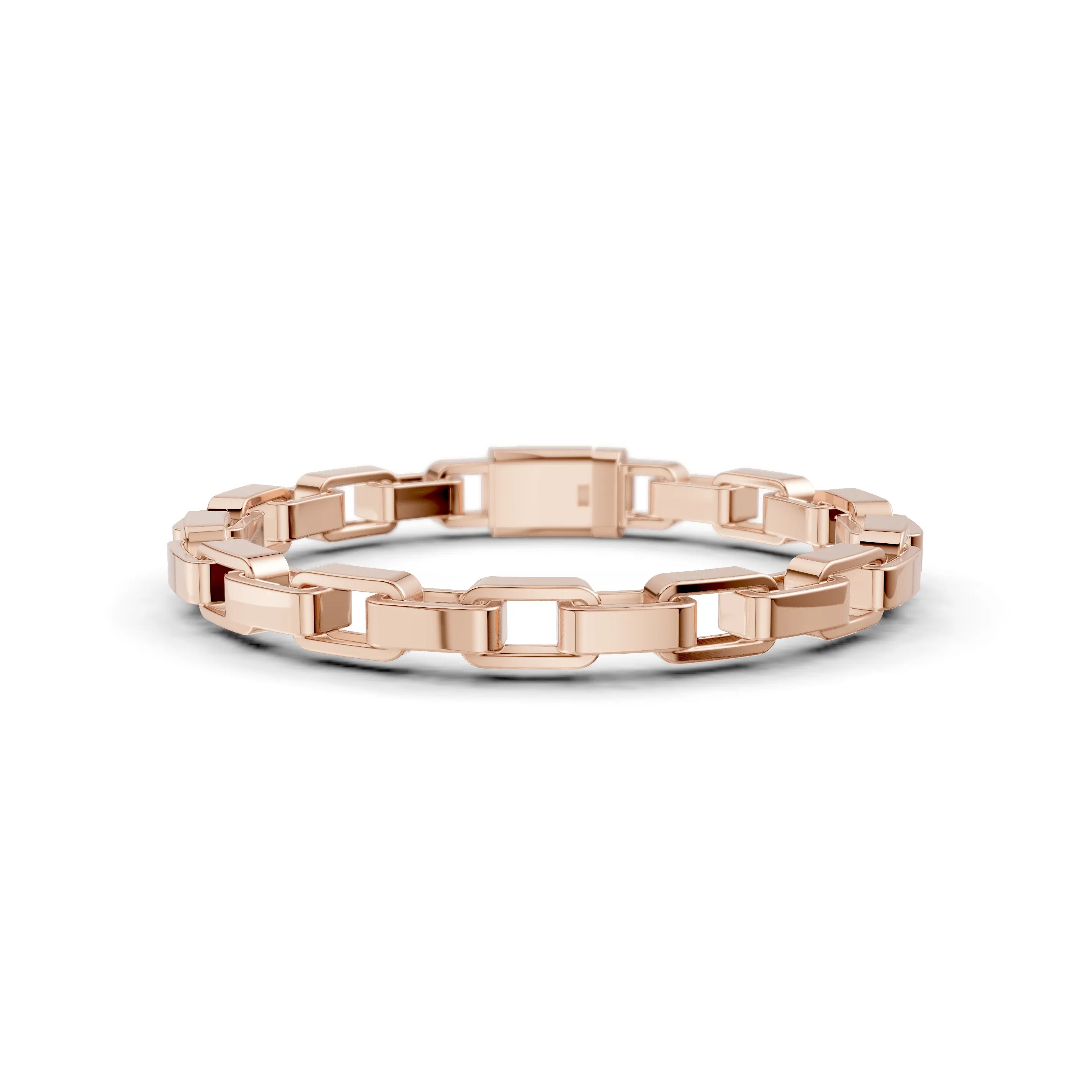 Pargold Solid Gold Golden Elegance Link Bracelet -Rose_Static_Rose