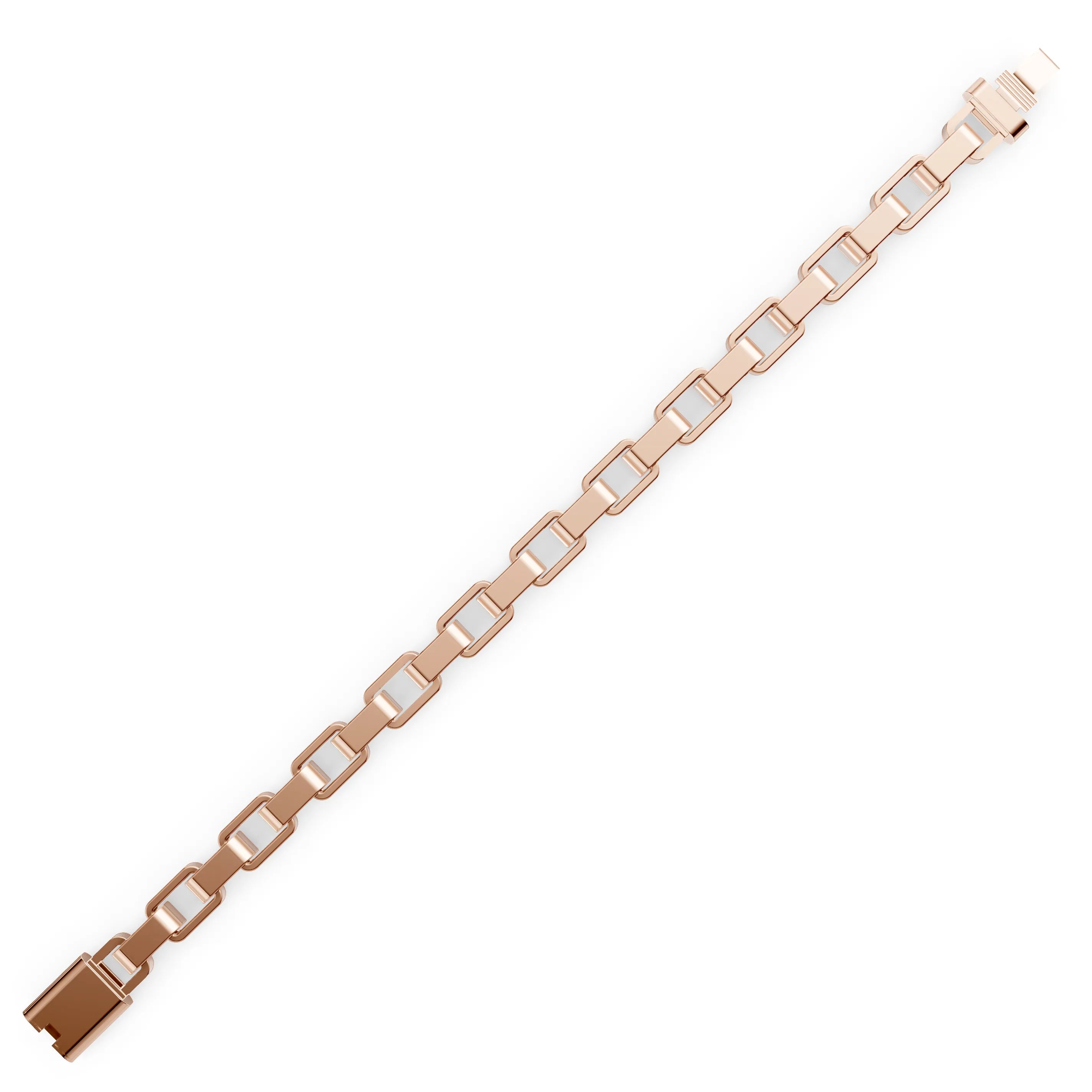 Pargold Solid Gold Golden Elegance Link Bracelet -Rose_Static_Rose