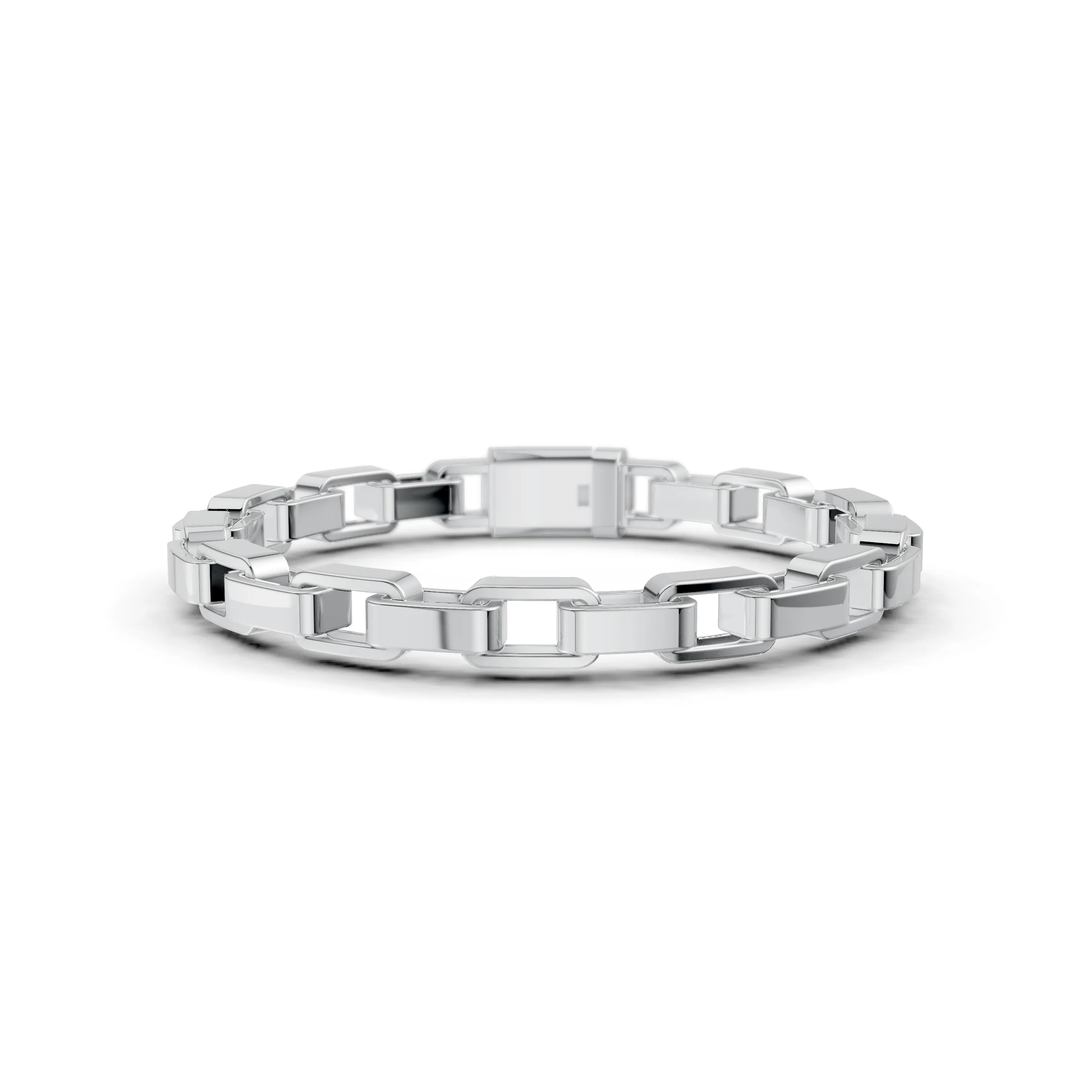 Pargold Solid Gold Golden Elegance Link Bracelet -Silver_Static_Silver