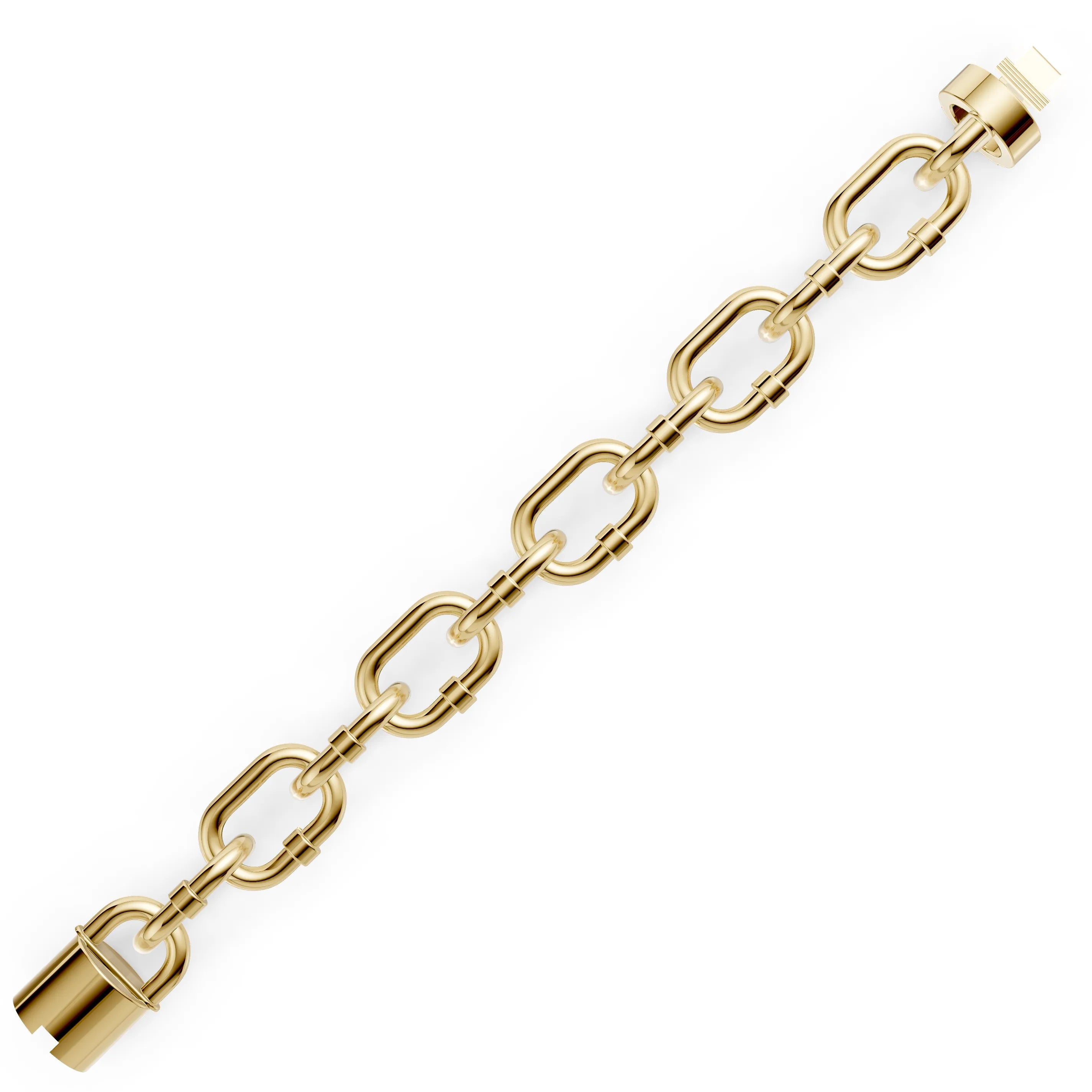 Pargold Solid Gold Majestic Link Elegance Bracelet -Gold_Static_Gold