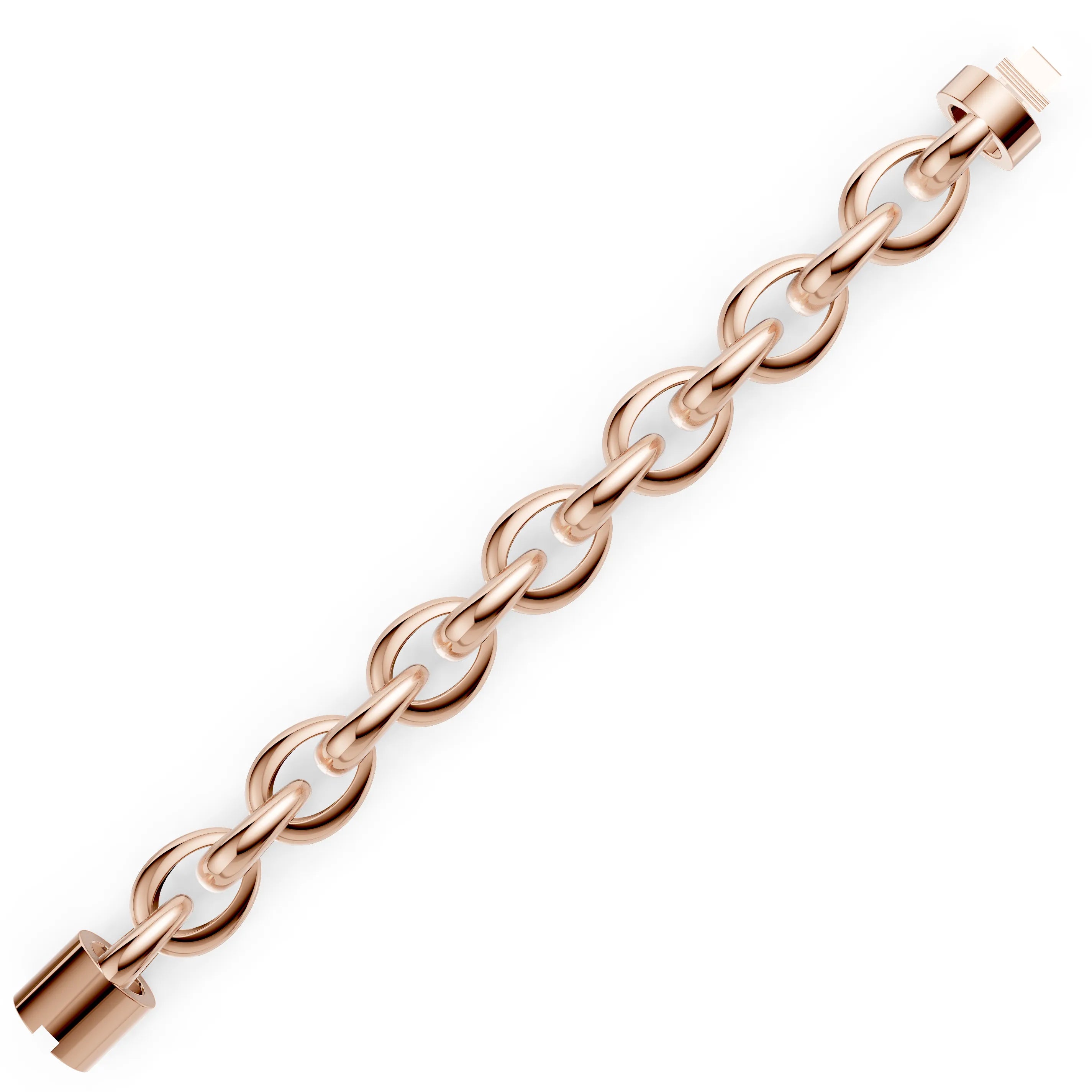 Pargold Solid Gold Timeless Elegance Gold Link Bracelet -Rose_Static_Rose