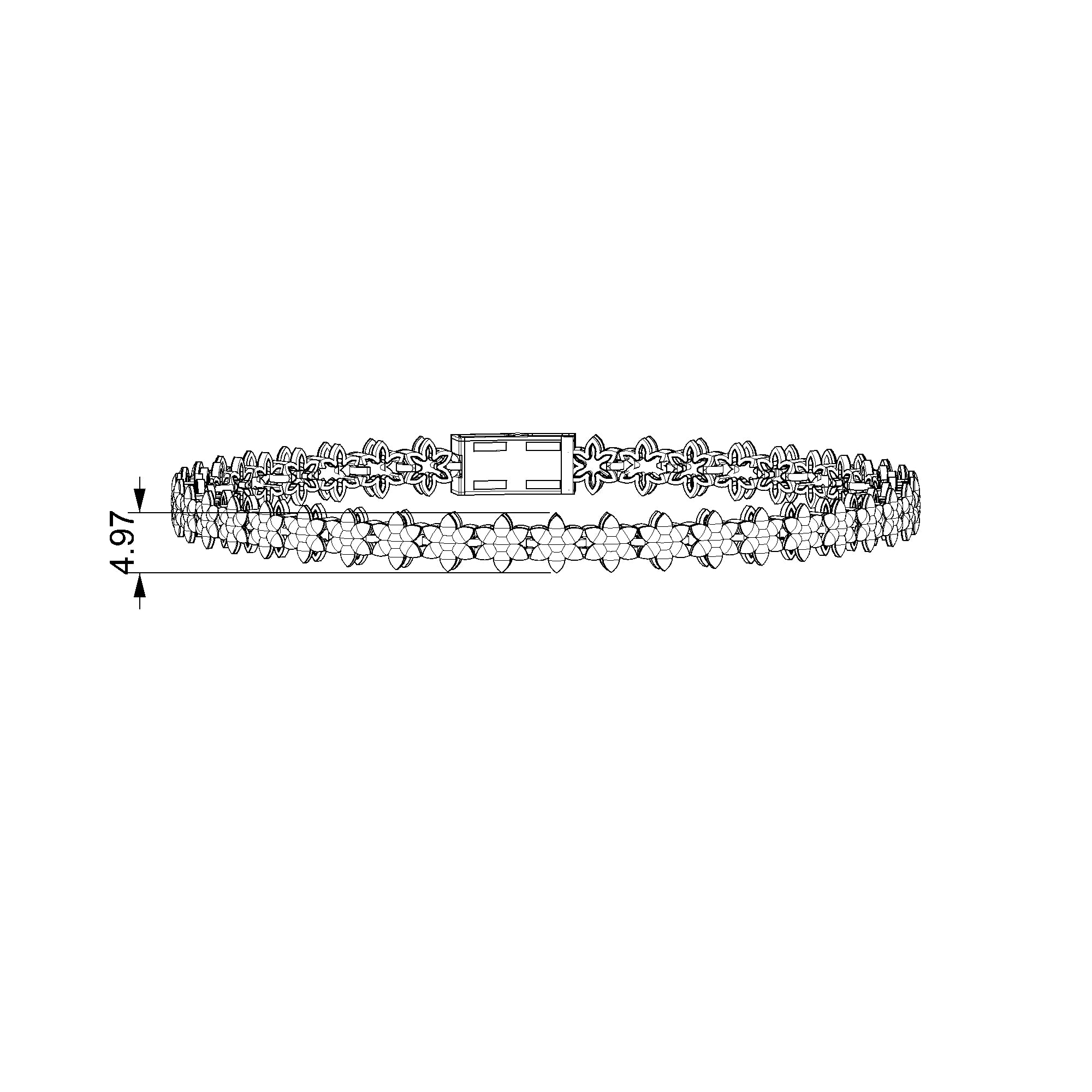 Pargold Solid Gold Floral Coronet Golden Bracelet-Static