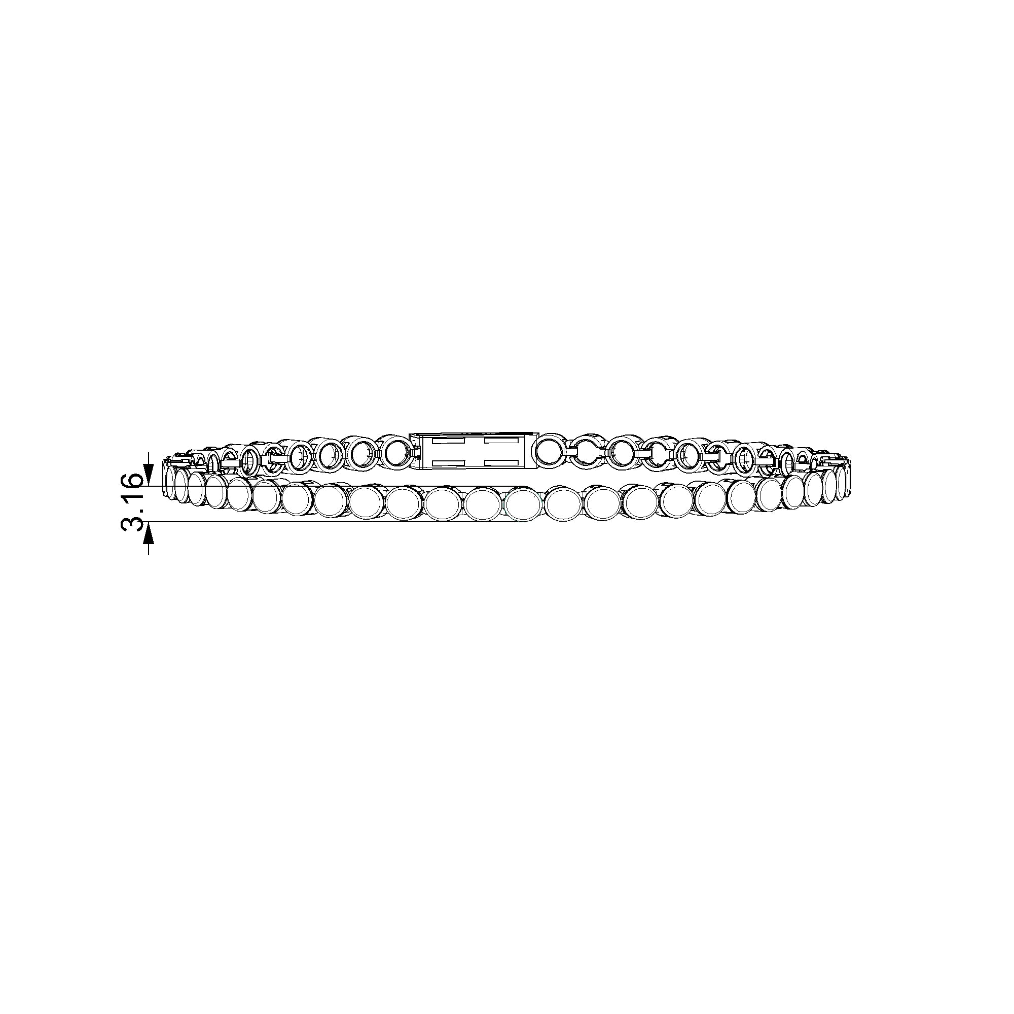 Pargold Solid Gold Classic Golden Disc Bracelet-Static