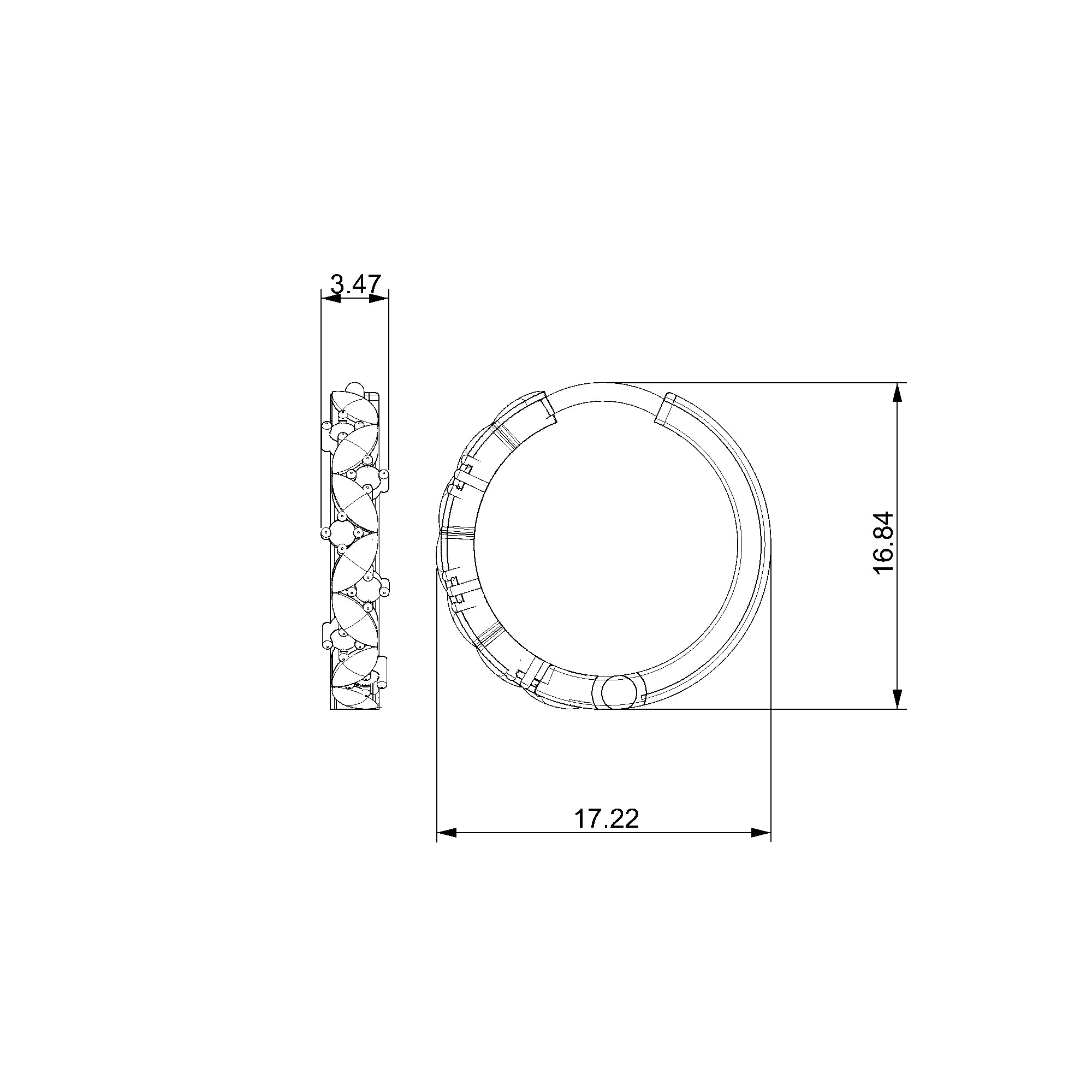 Pargold Solid Gold Petal Gleam Hoop Earrings-Static