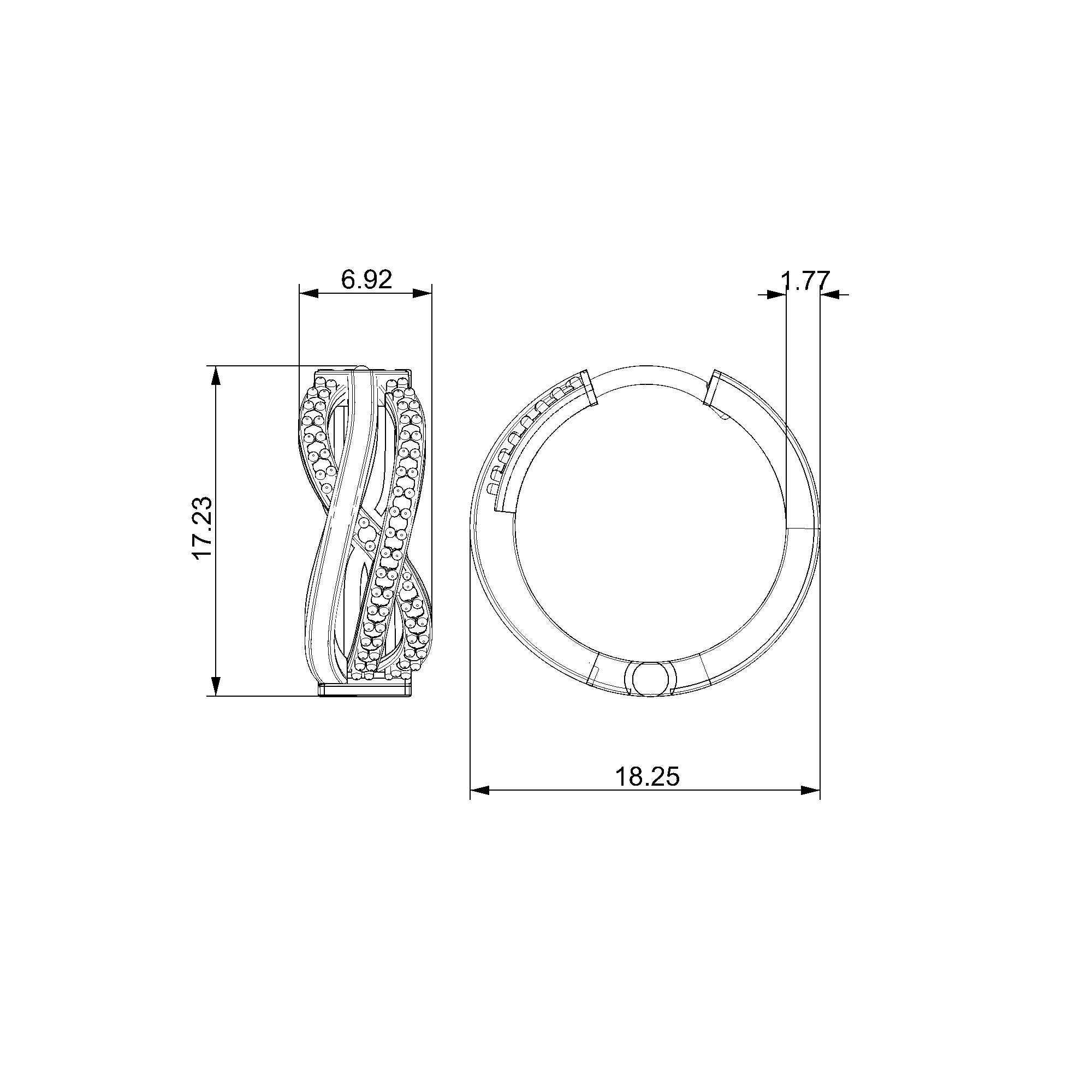 Pargold Solid Gold Infinite Gleam Hoop Earrings-Static
