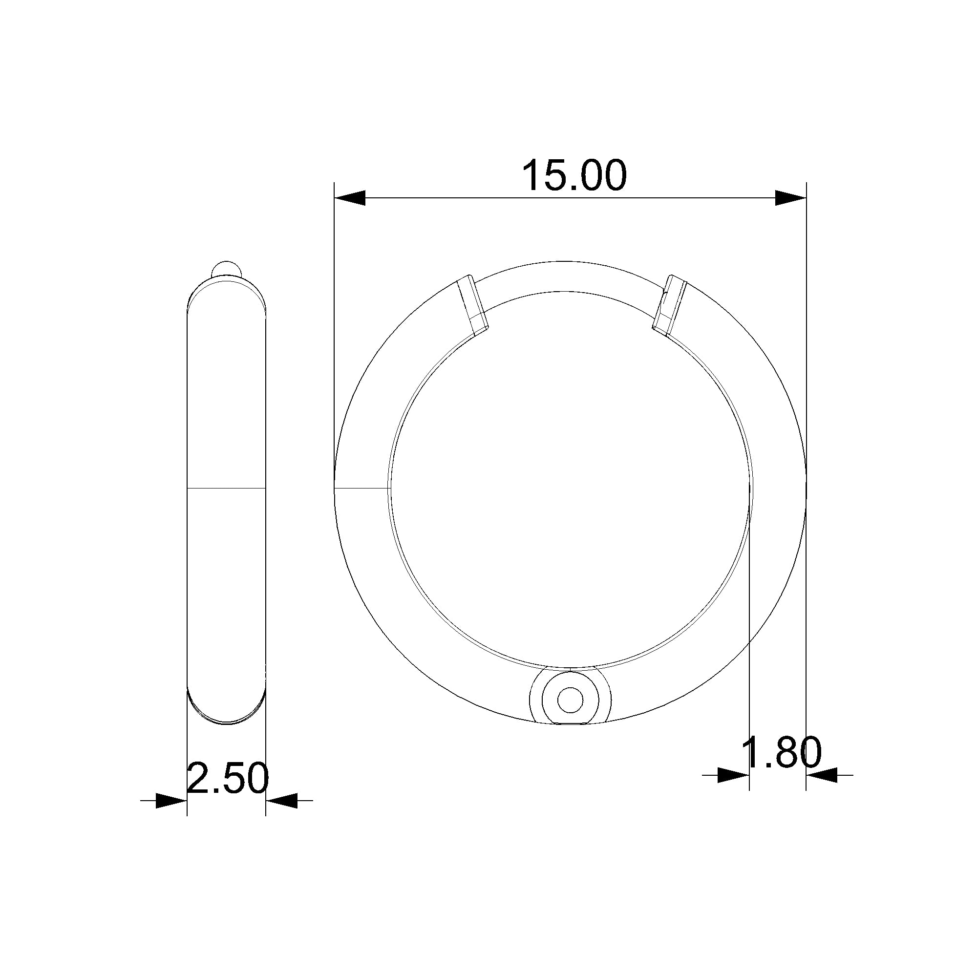 Pargold Solid Gold Classic Gold Hoop Earrings - Thin - Large Size-Static