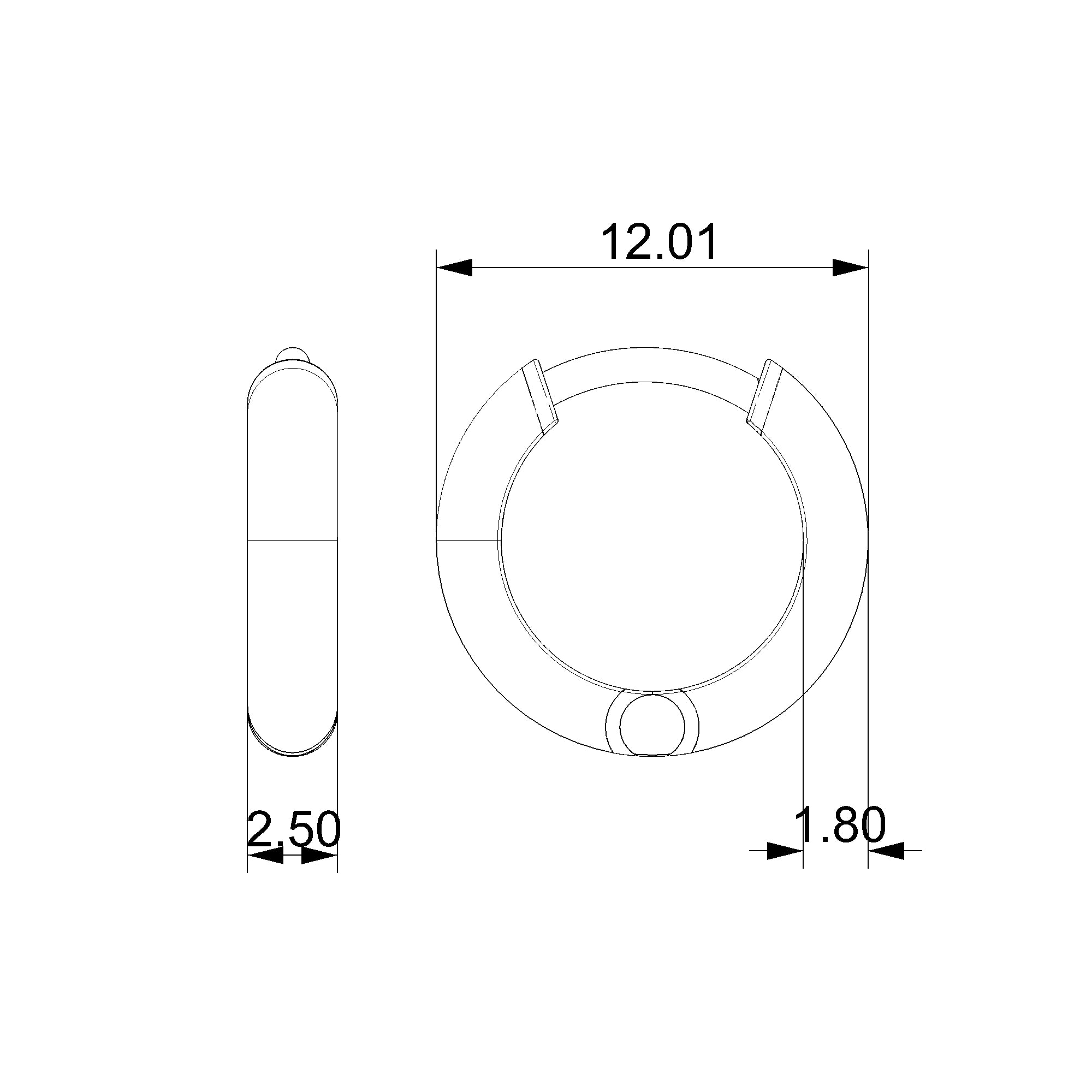 Pargold Solid Gold Classic Gold Hoop Earrings - Thin - Small Size-Static