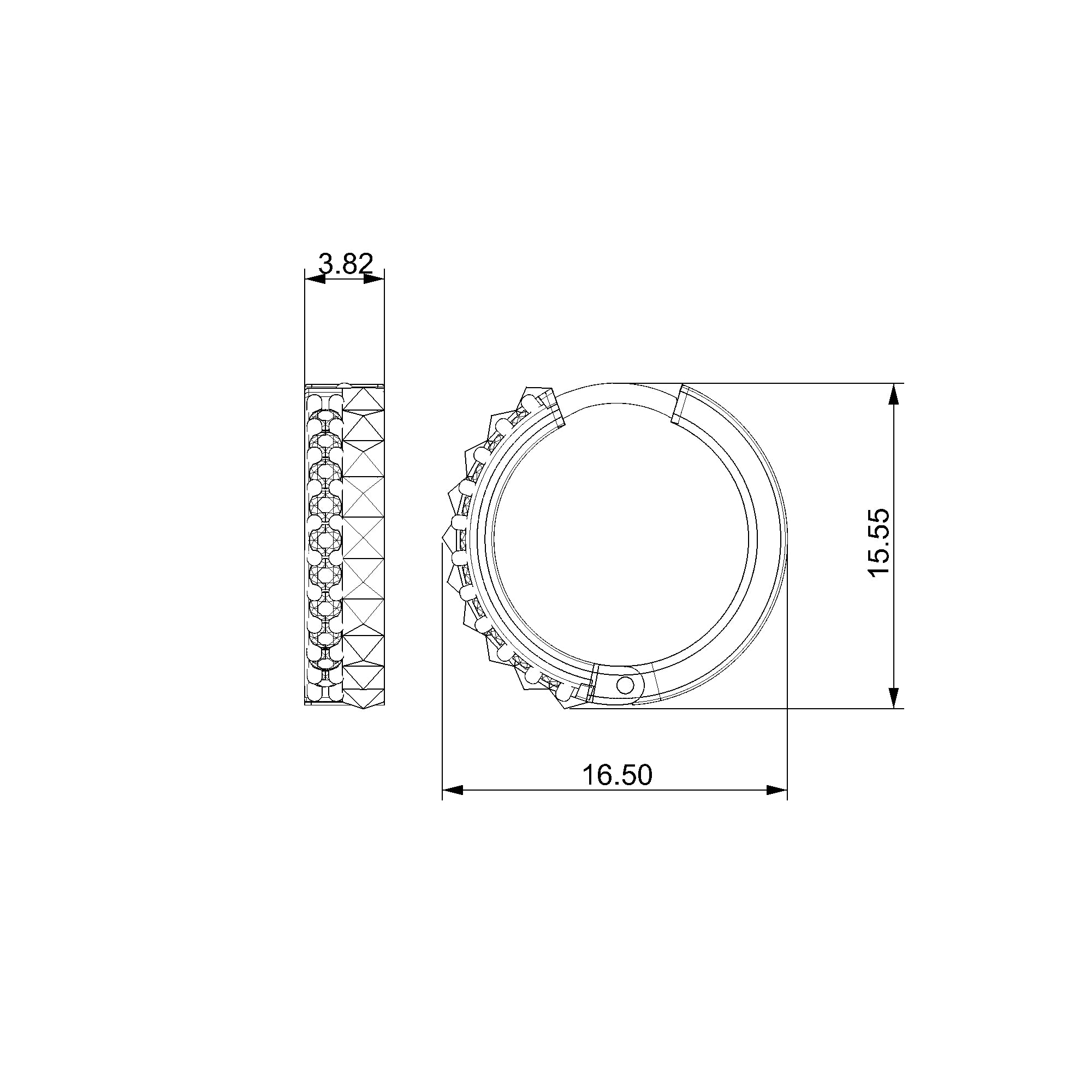 Pargold Solid Gold Glimmering Prism Hoop Earrings-Static