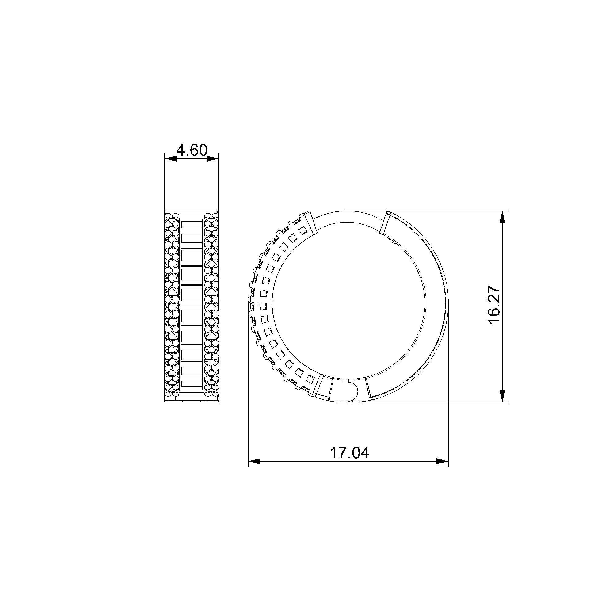 Pargold Solid Gold Luxe Notch Pavé Hoop Earrings-Static