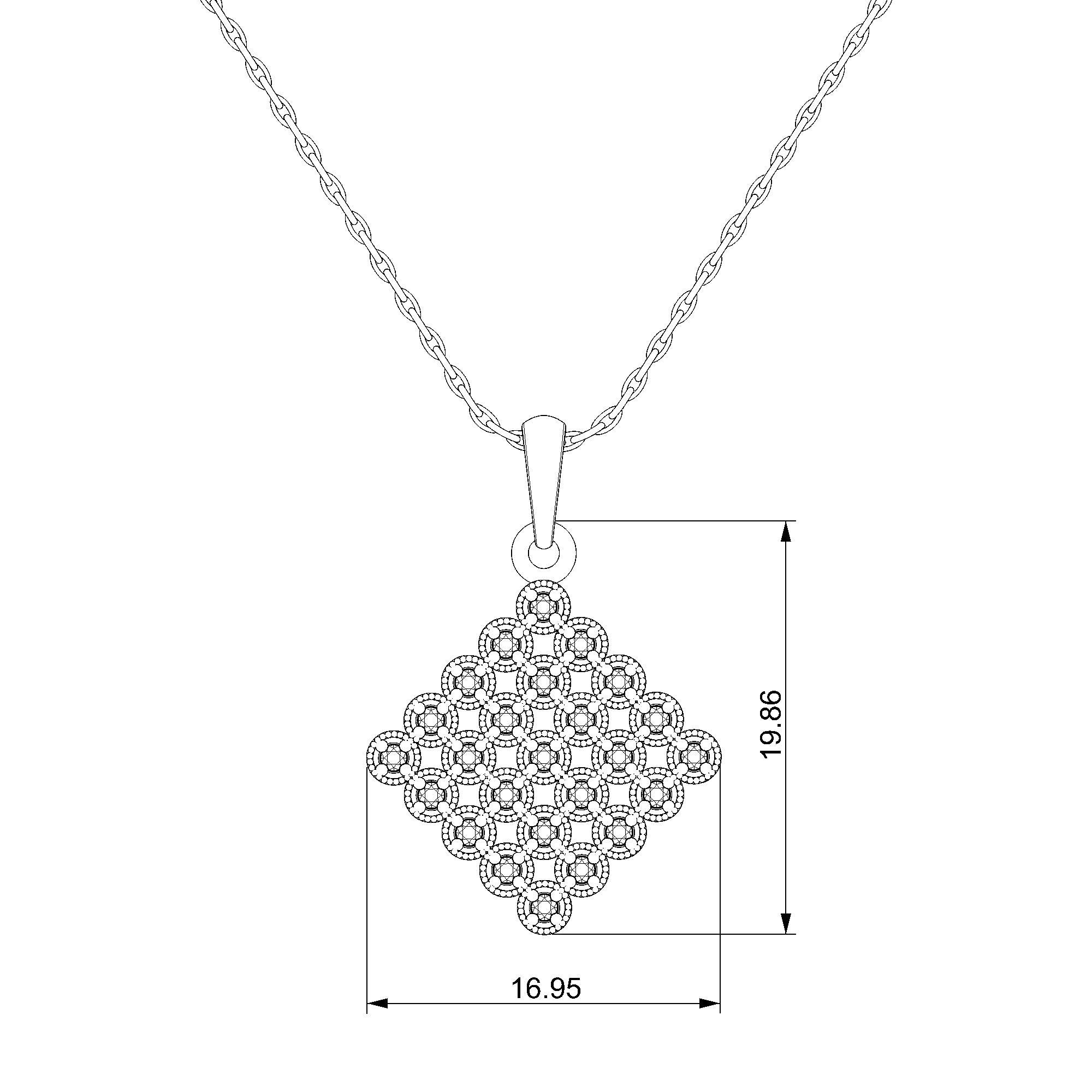 Pargold Solid Gold Exquisite Luminary Radiant Pendant-Static