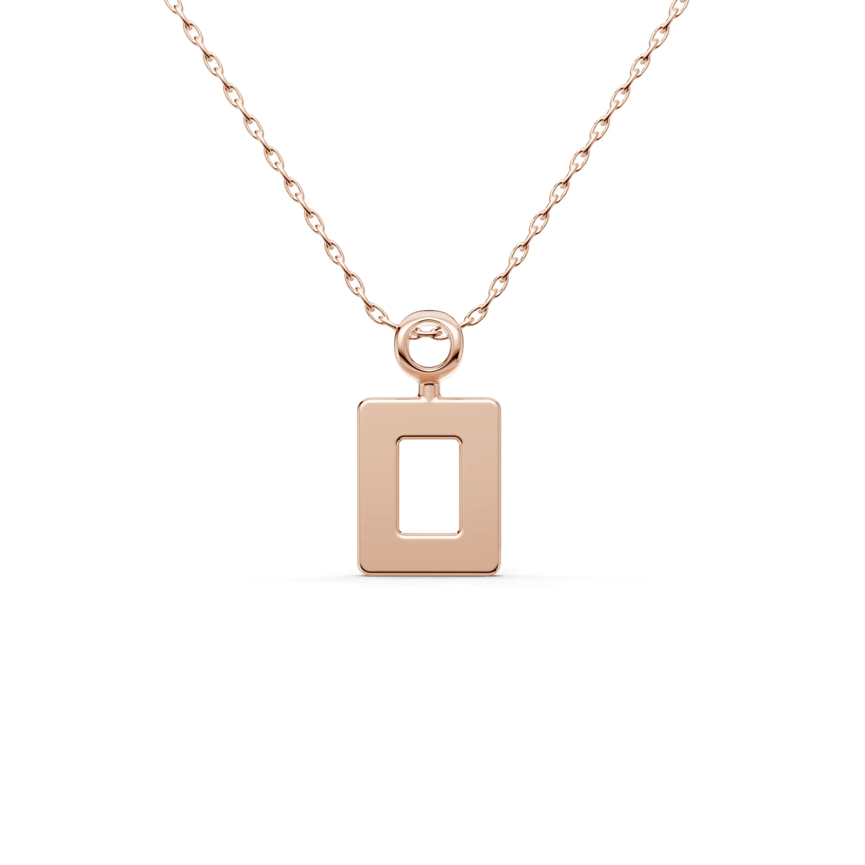 Pargold Solid Gold Classic Elegance Geometric Pendant -Rose_Static_Rose