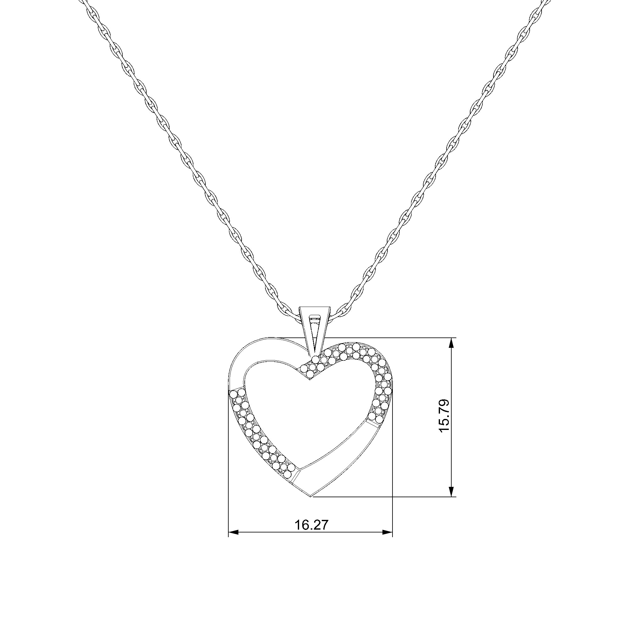 Pargold Solid Gold Divine Embrace Heart Pendant-Static