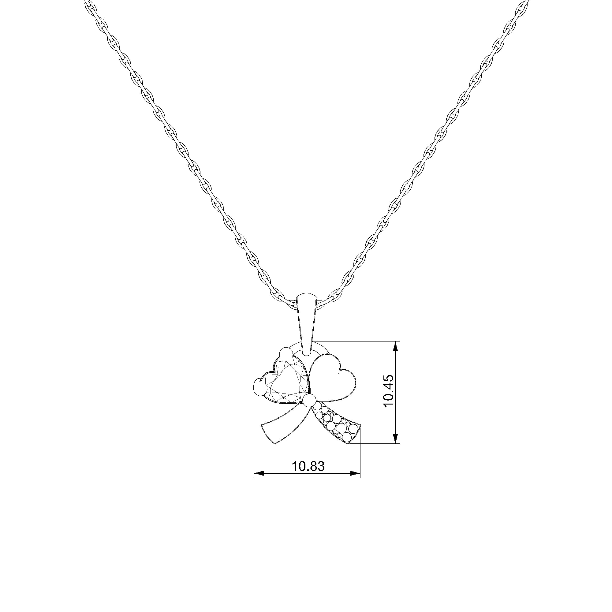 Pargold Solid Gold Opulent Hearts Necklace-Static