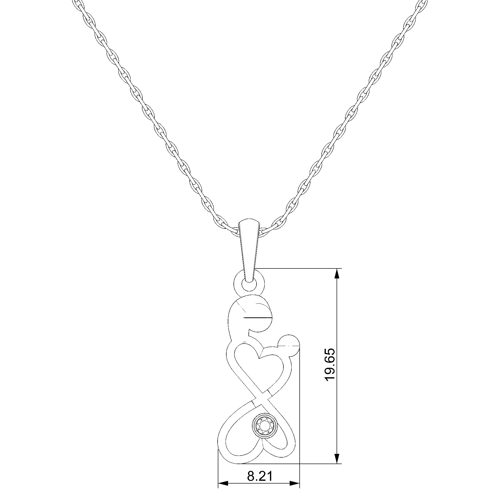 Pargold Solid Gold Timeless Embrace Infinity Pendant-Static