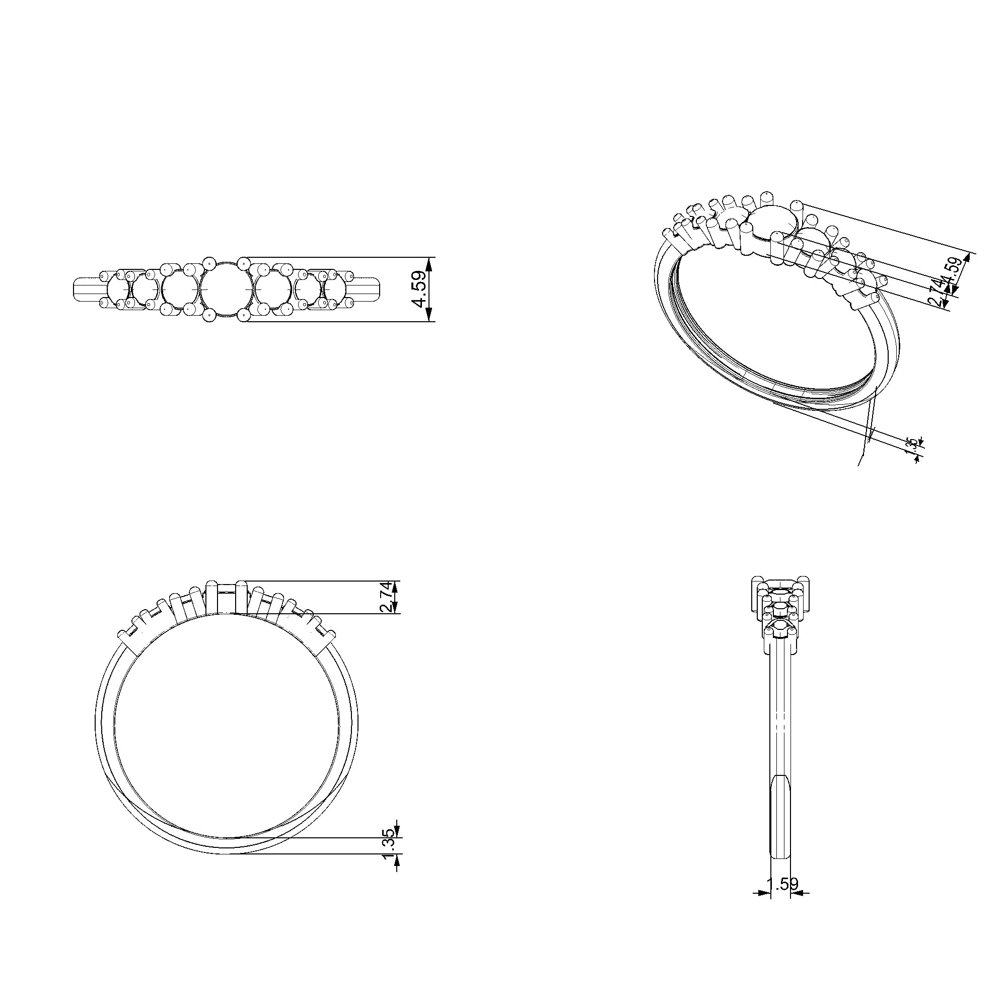 Pargold Solid Gold Melodic Harmony Band-Static