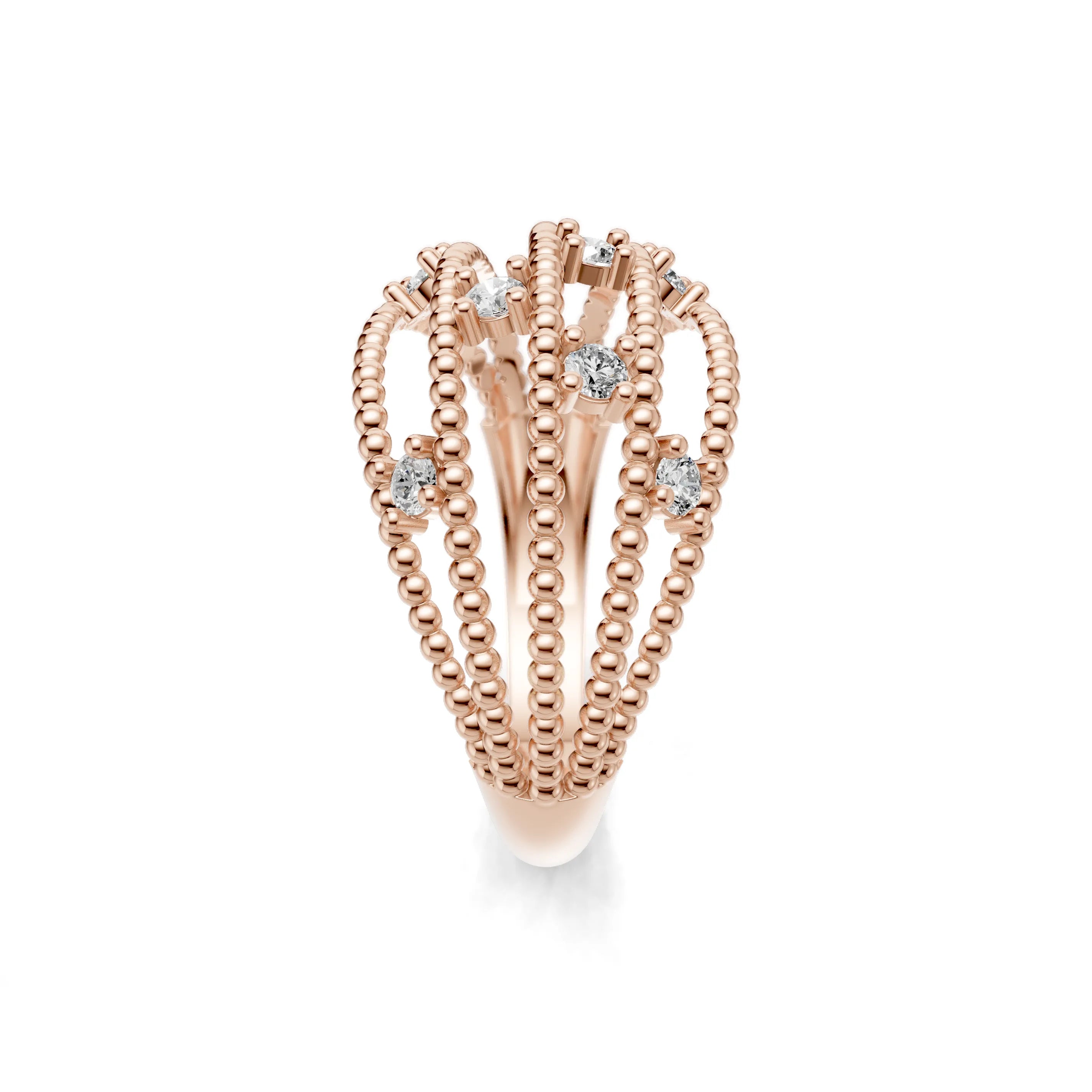 Pargold Solid Gold Modern Majesty Geometric Band -Rose_Diamond_Diamond_Static_Rose