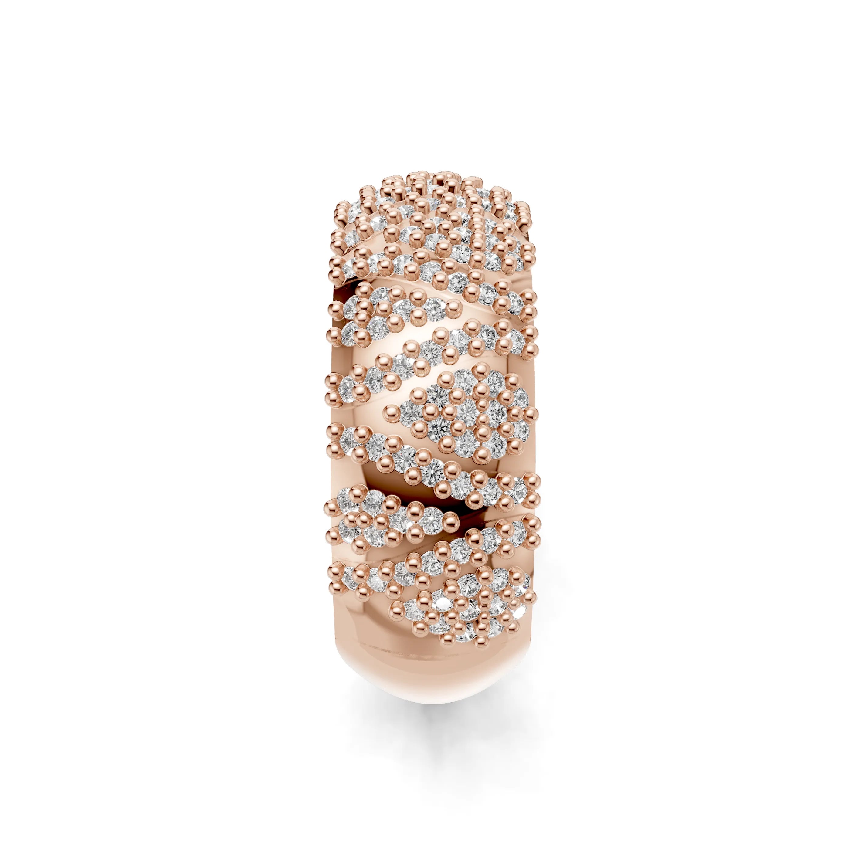 Pargold Solid Gold Regal Rhapsody Gemstone Band -Rose_Diamond_Diamond_Static_Rose
