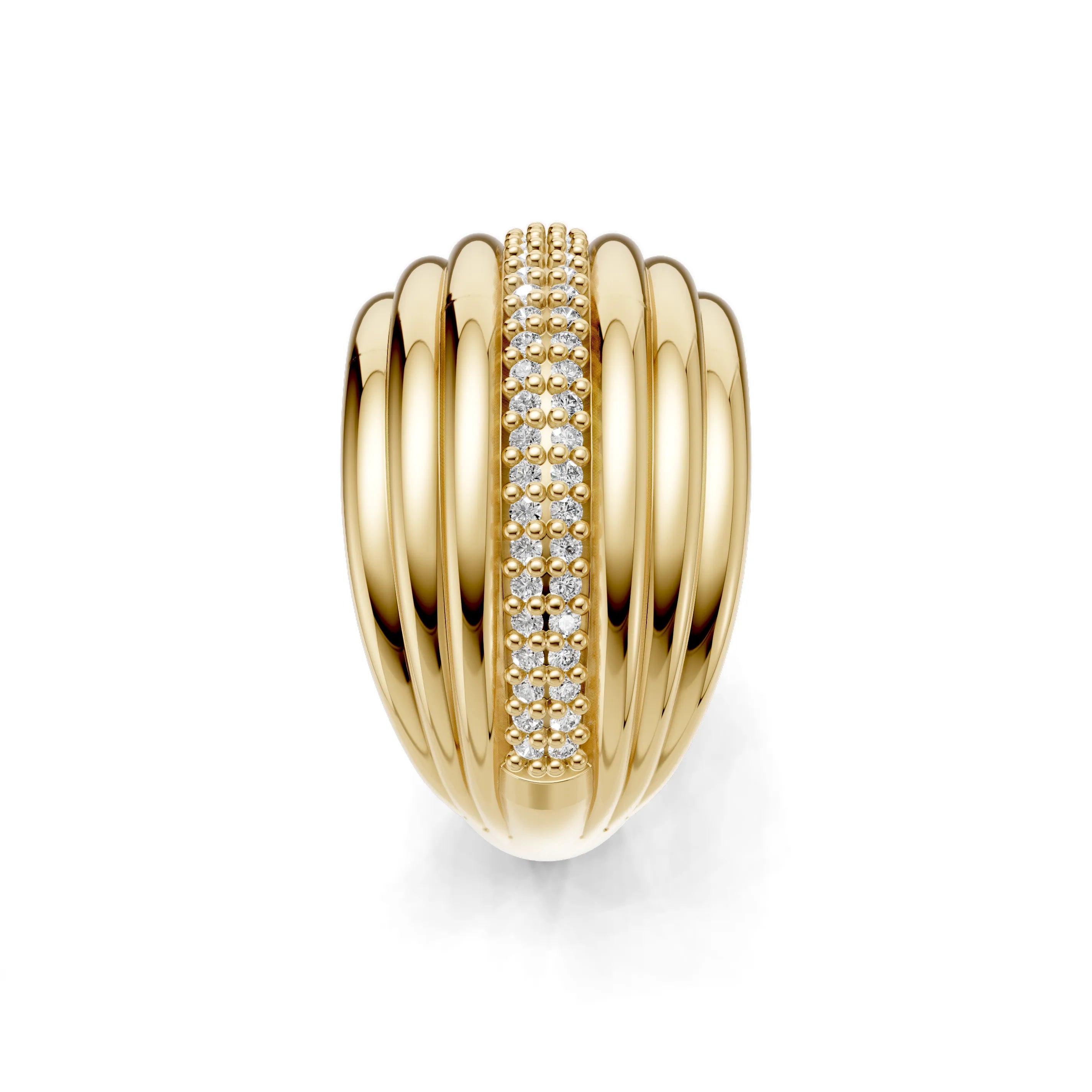 Pargold Solid Gold Riviere Radiance Ring -Gold_Diamond_Diamond_Static_Gold