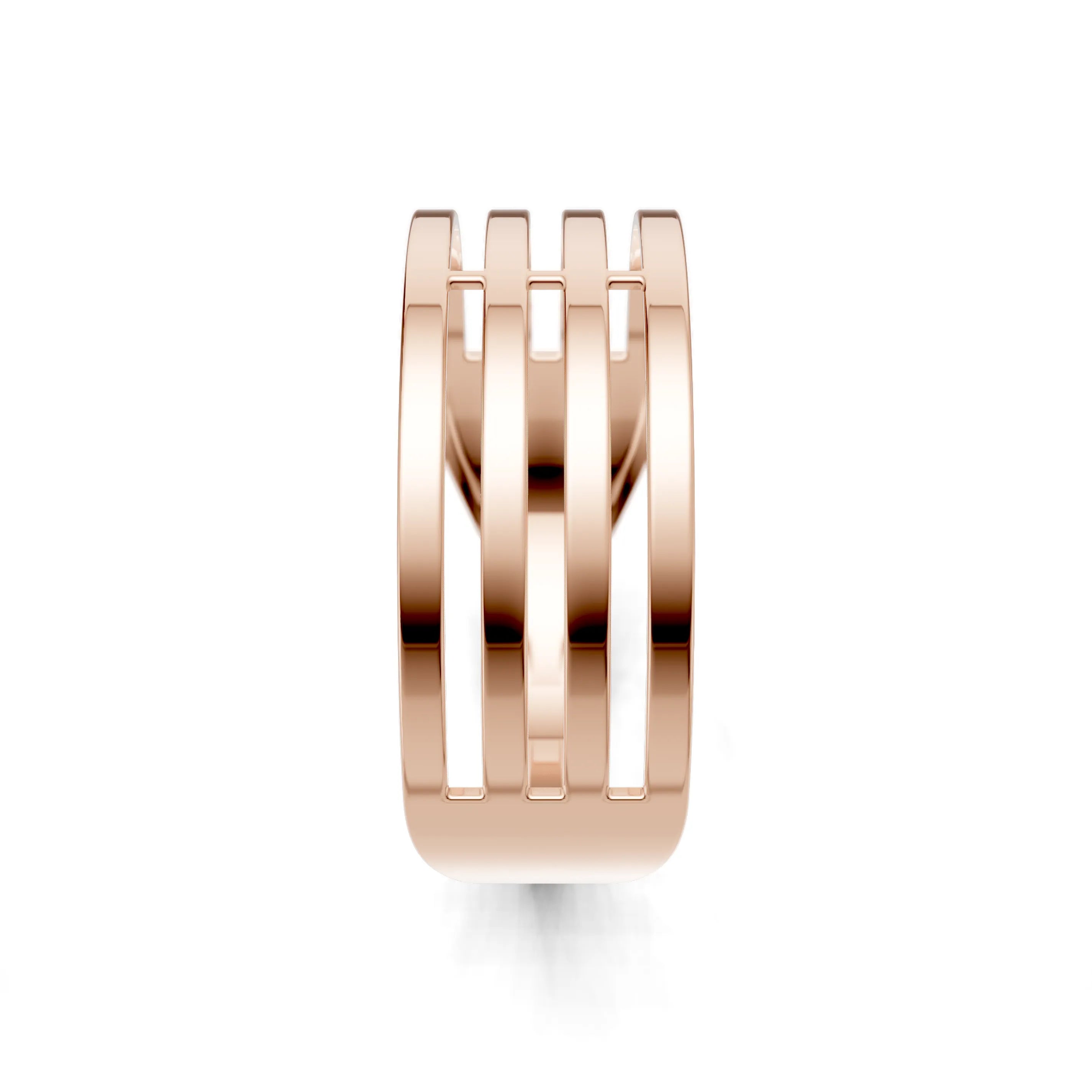 Pargold Solid Gold Elegant Stratum Band -Rose_Static_Rose