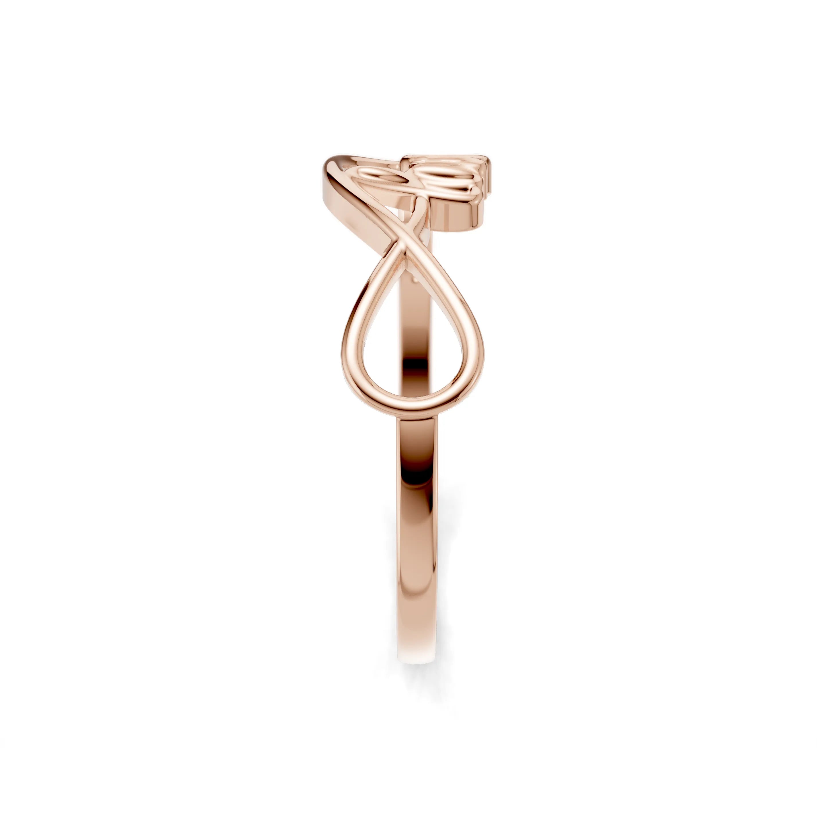 Pargold Solid Gold Infinite Love Luxe Ring -Rose_Static_Rose