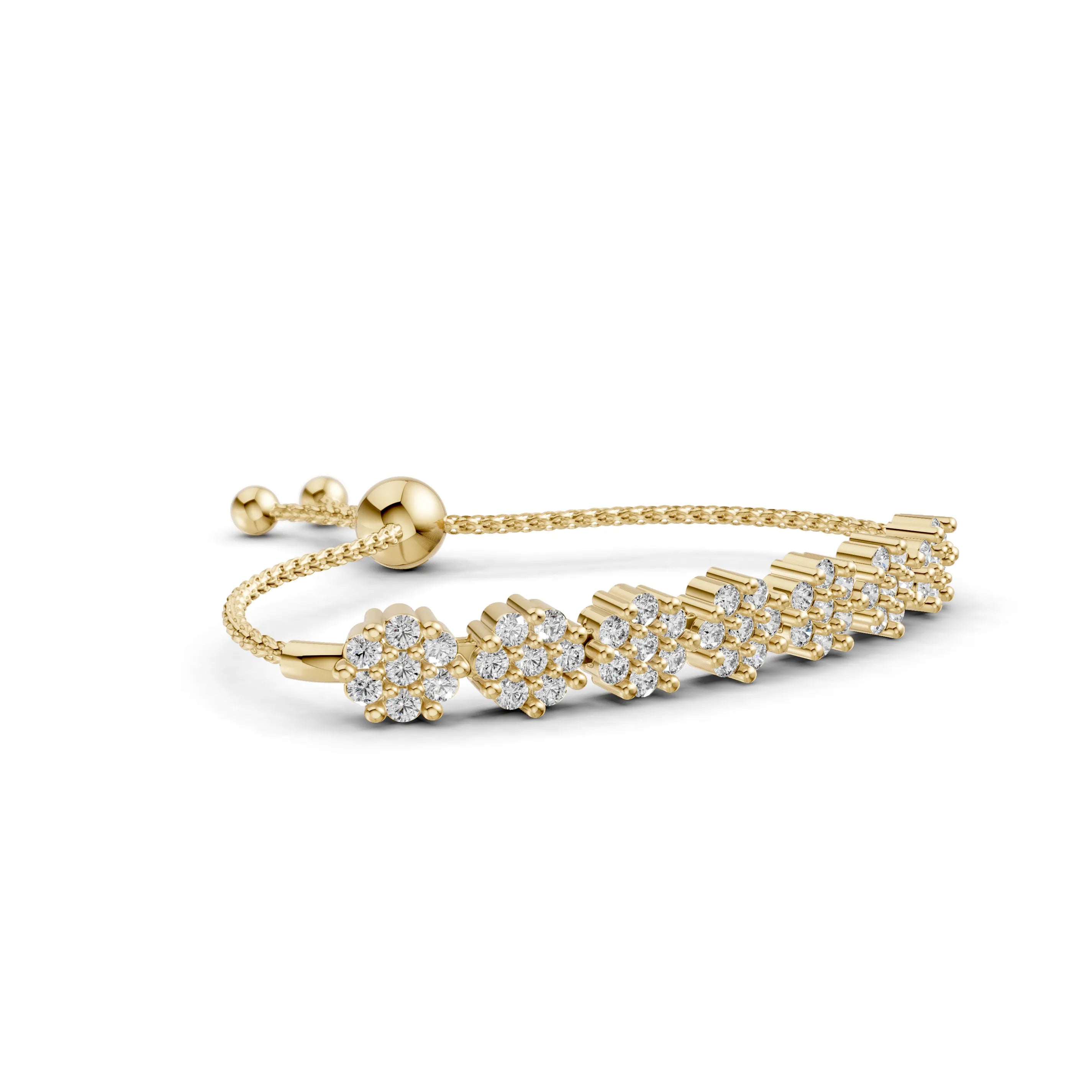 Pargold Solid Gold Timeless Elegance Gemstone Bracelet -Gold_Diamond_Diamond_Static_Gold