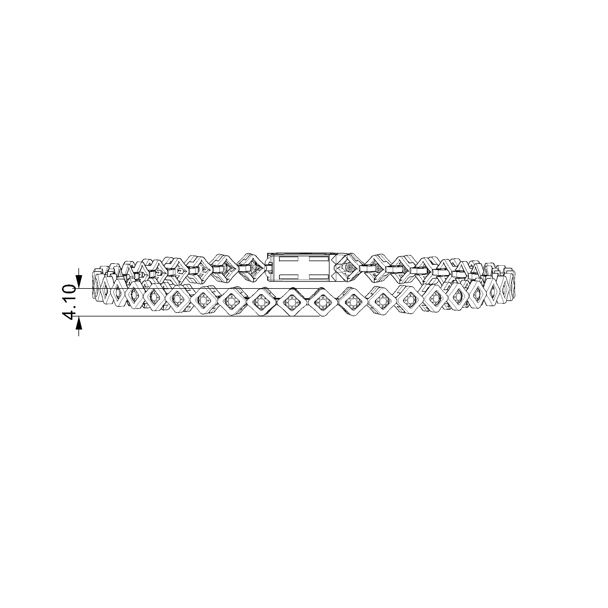 Pargold Solid Gold Luminous Geometric Harmony Bracelet-Static