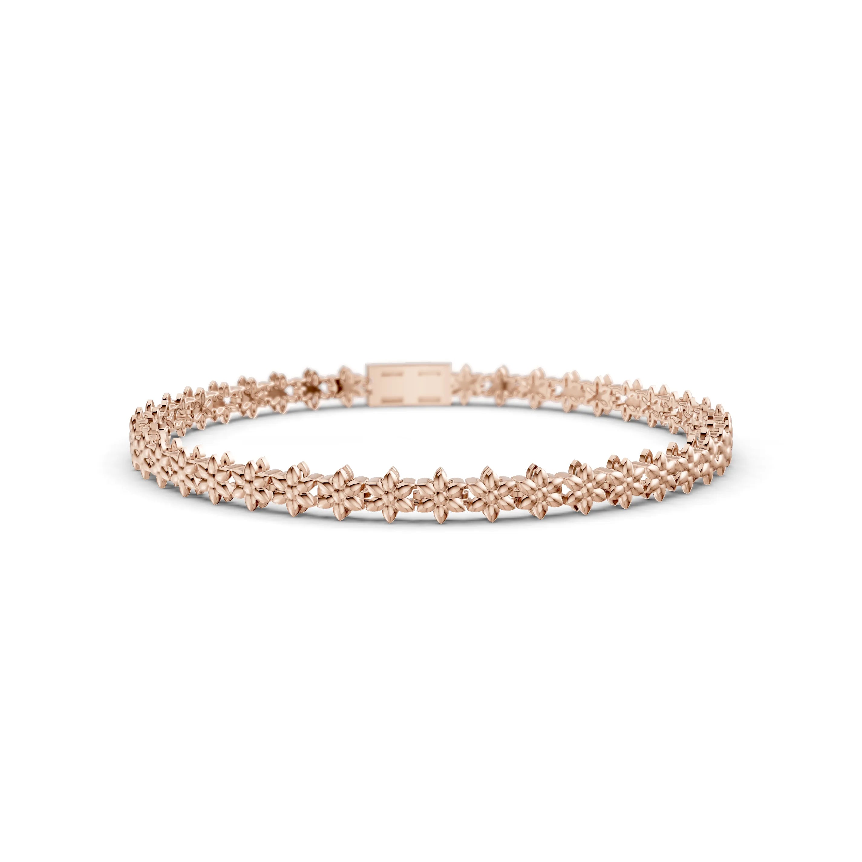 Pargold Solid Gold Floral Coronet Golden Bracelet -Rose_Static_Rose