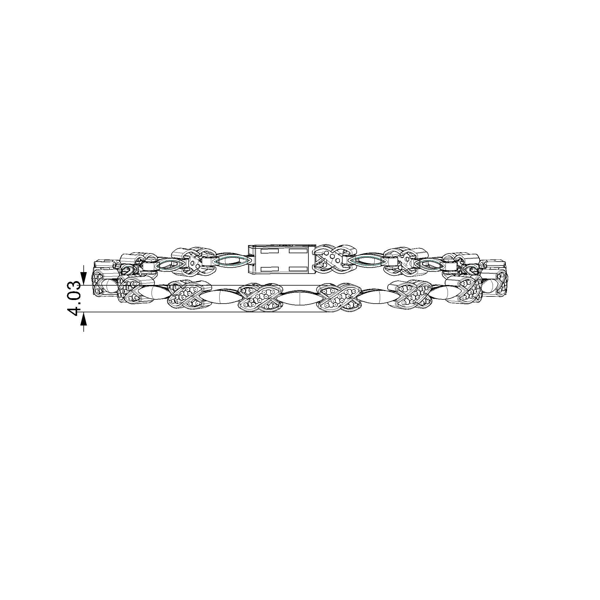 Pargold Solid Gold Floral Finesse Gemstone Bracelet-Static