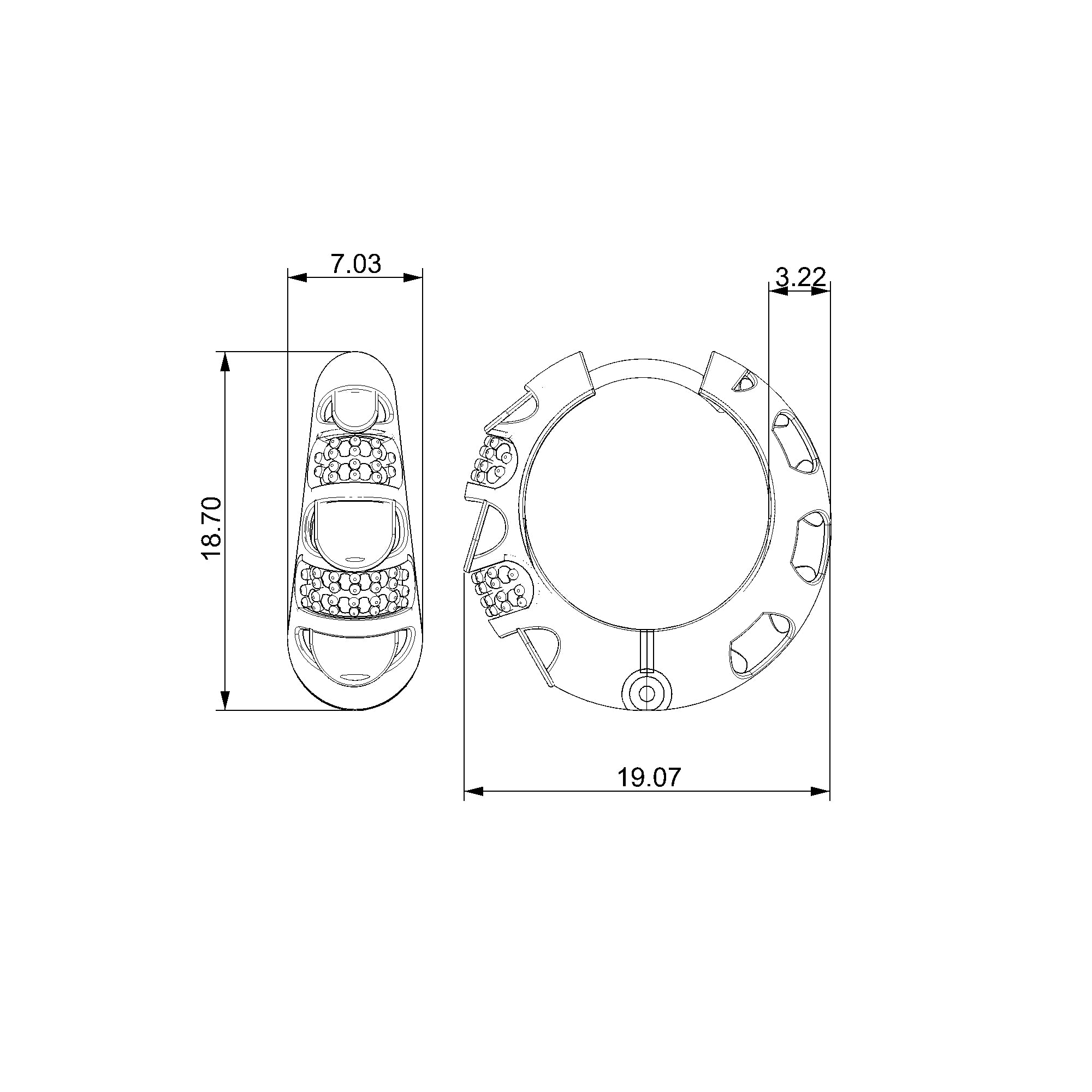 Pargold Solid Gold Round Gala Hoop Earrings-Static