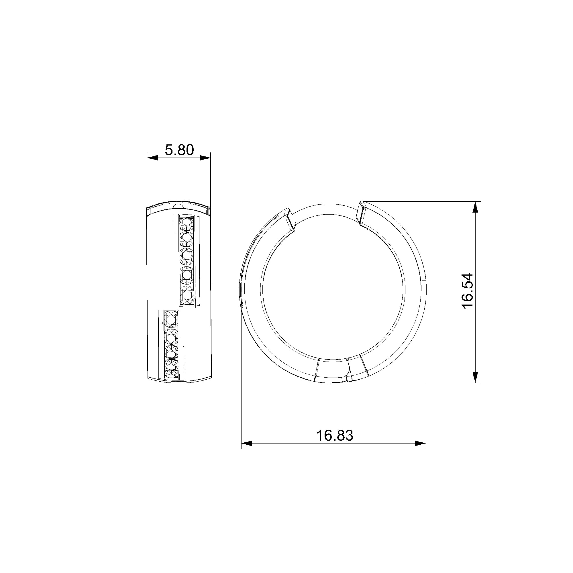 Pargold Solid Gold Celestial Array Hoop Earrings-Static