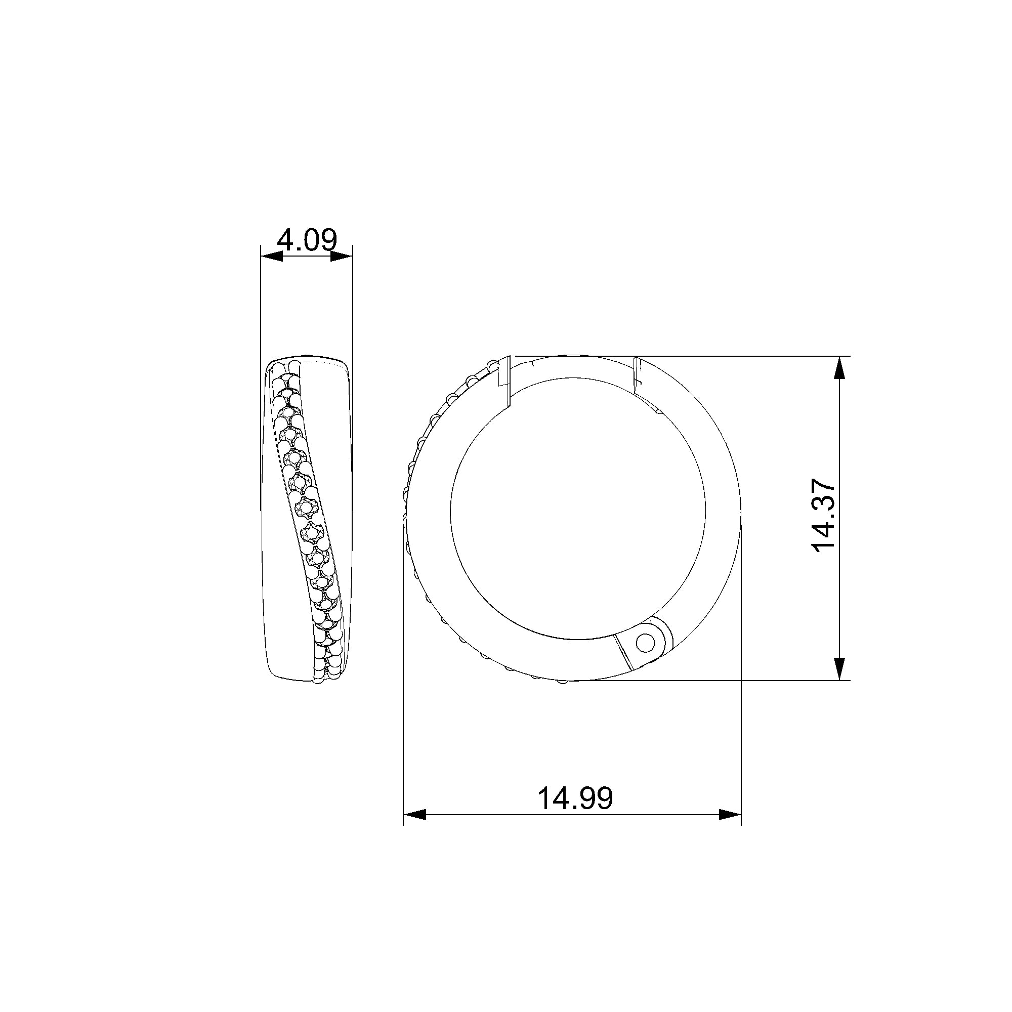 Pargold Solid Gold Luxe Cascade Hoop Earrings-Static
