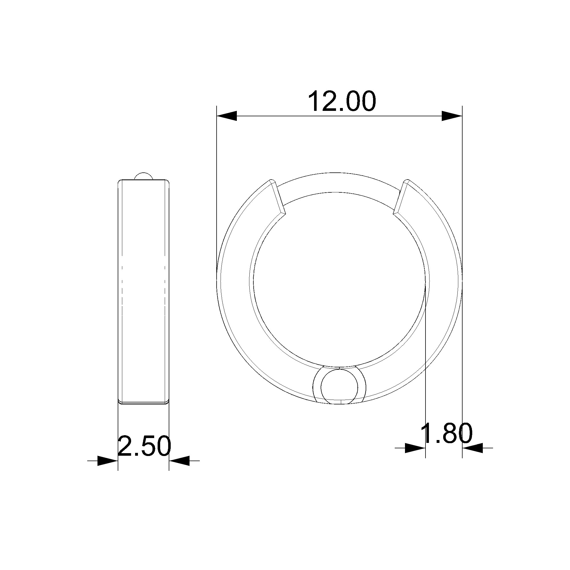 Pargold Solid Gold Plain Gold Hoop Earrings-Static