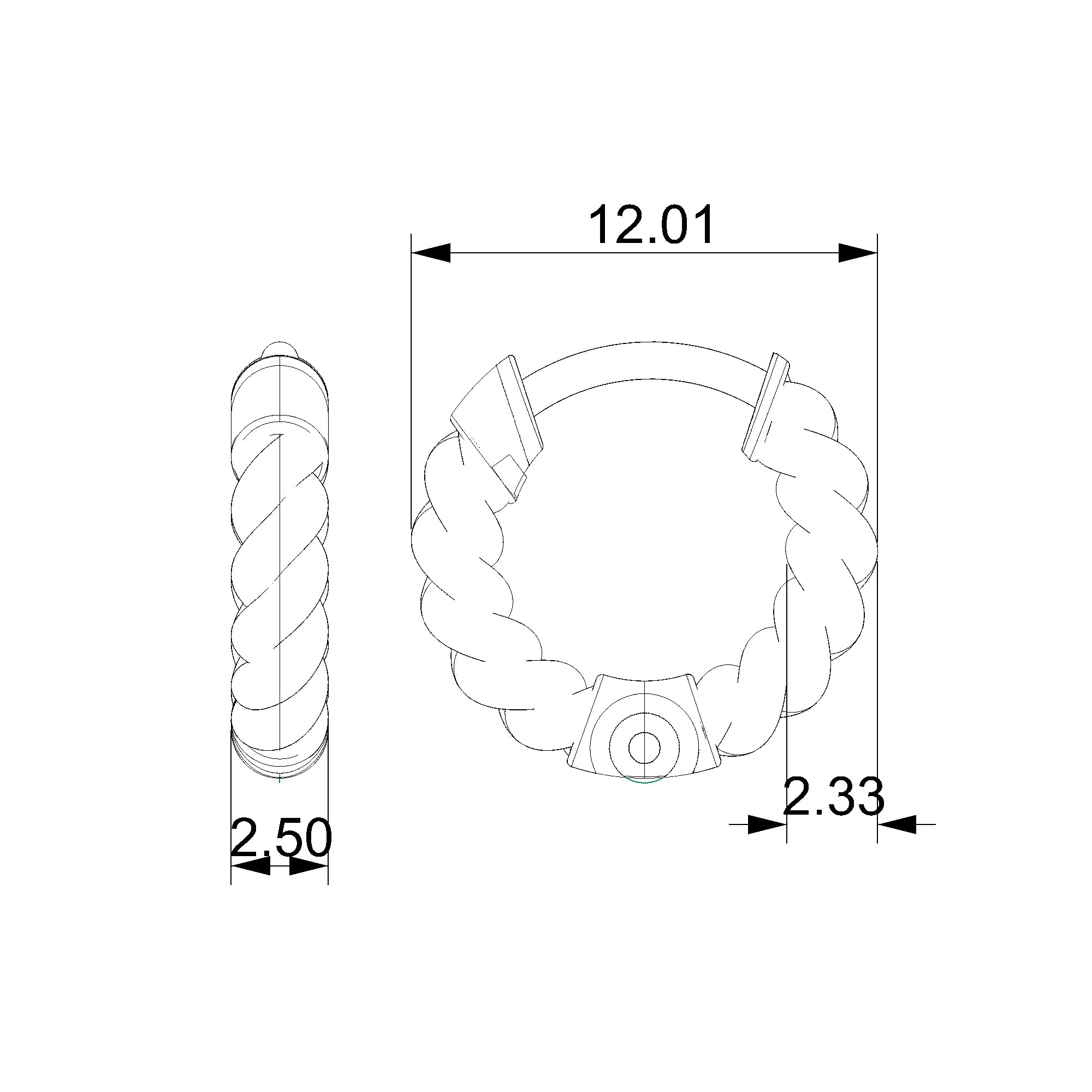 Pargold Solid Gold Twisted Rope Hoop Earrings-Static