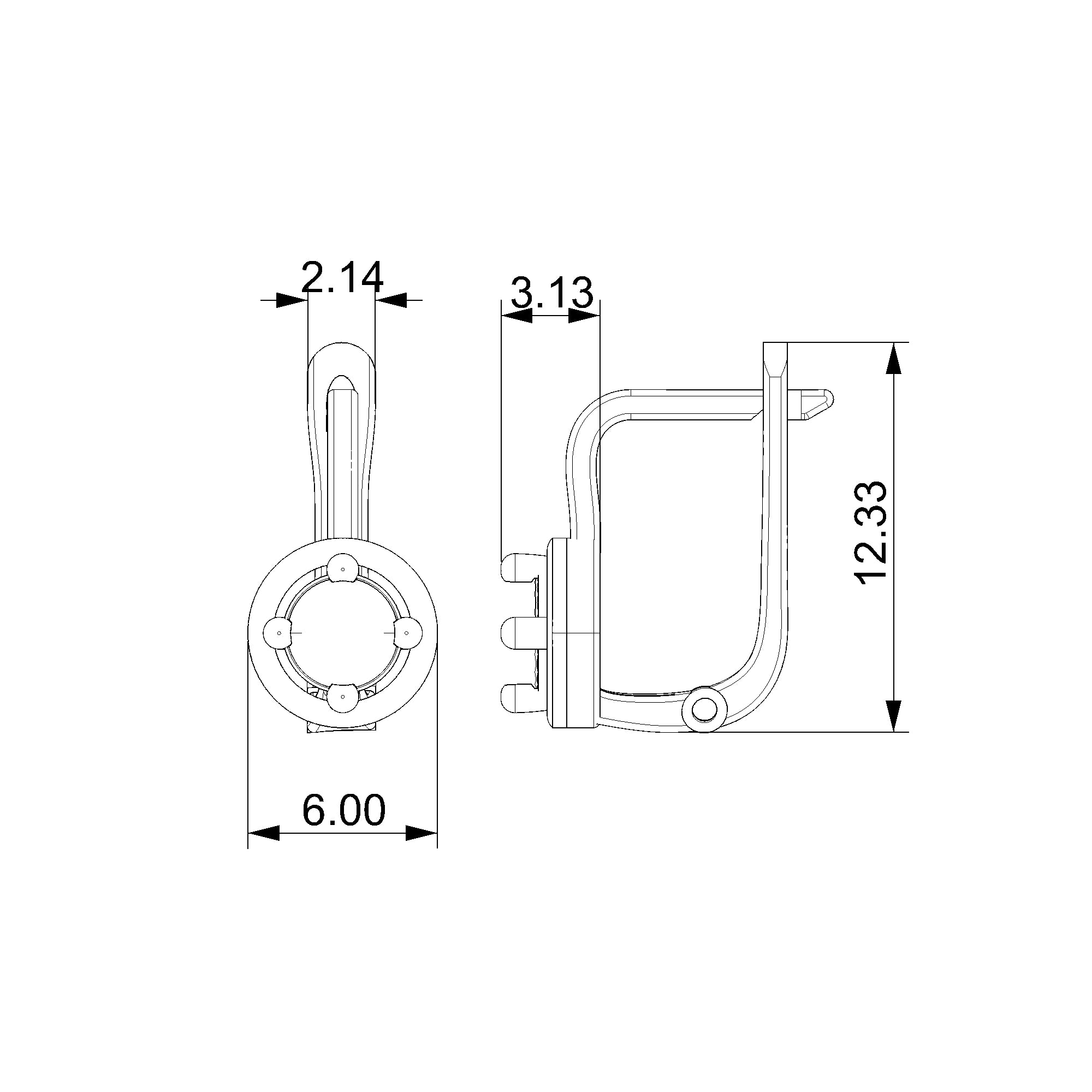 Pargold Solid Gold Elegant Radiant-Cut Solitaire Earrings-Static