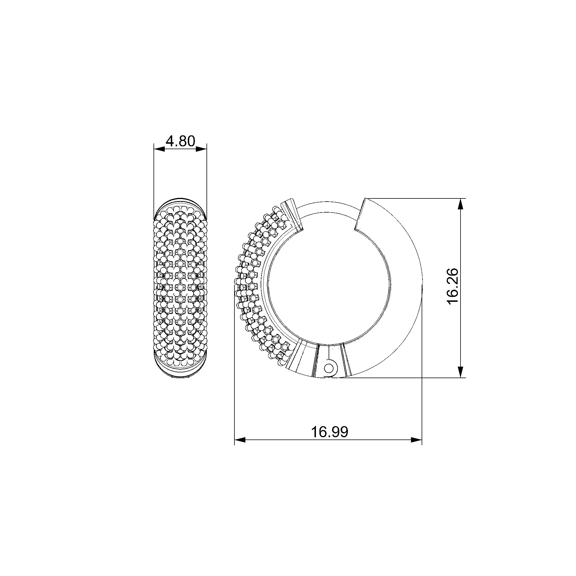 Pargold Solid Gold Stellar Halo Pavé Earrings-Static
