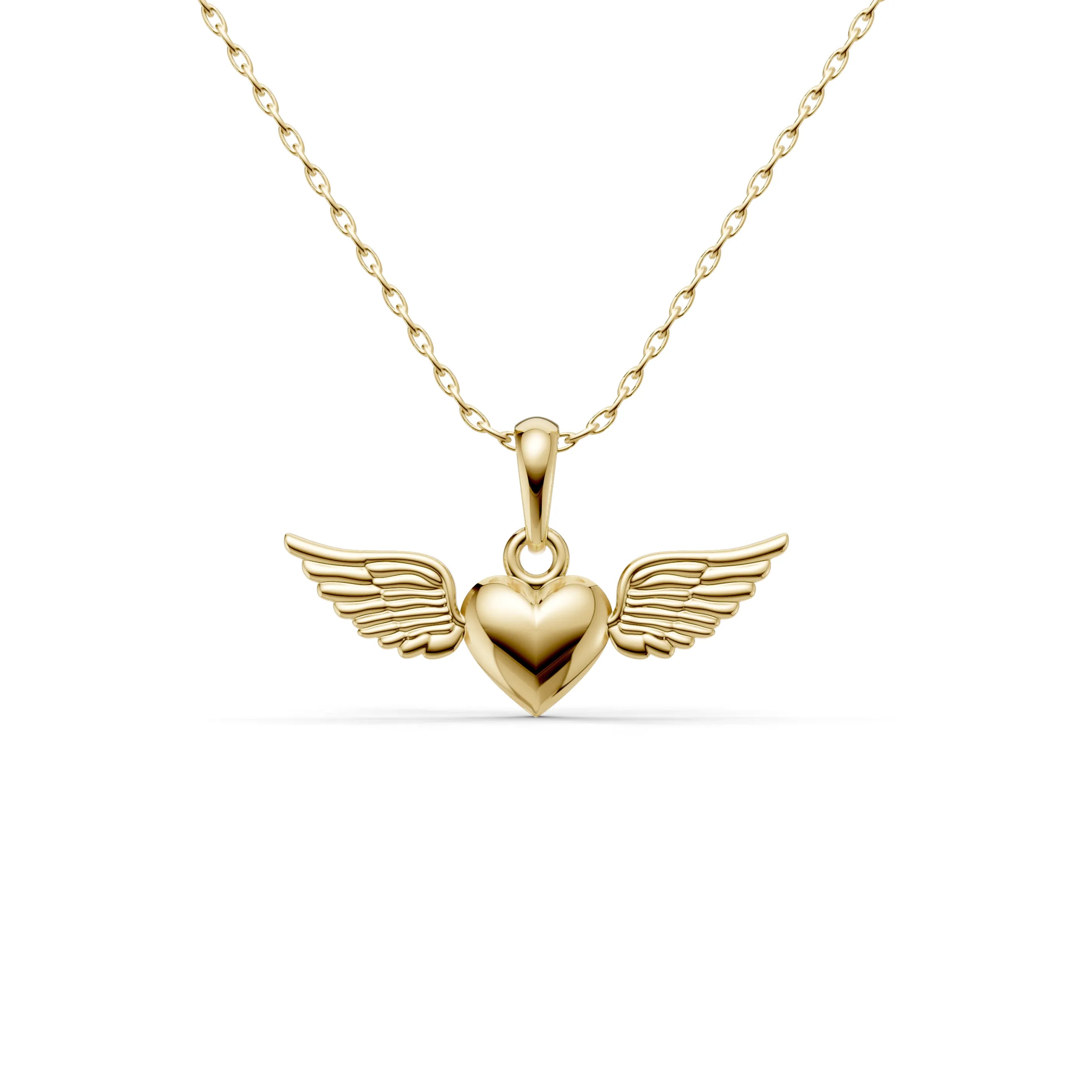 Pargold Solid Gold Aviary Heart Pendant: The Epitome of Affectionate Elegance -Gold_Static_Gold