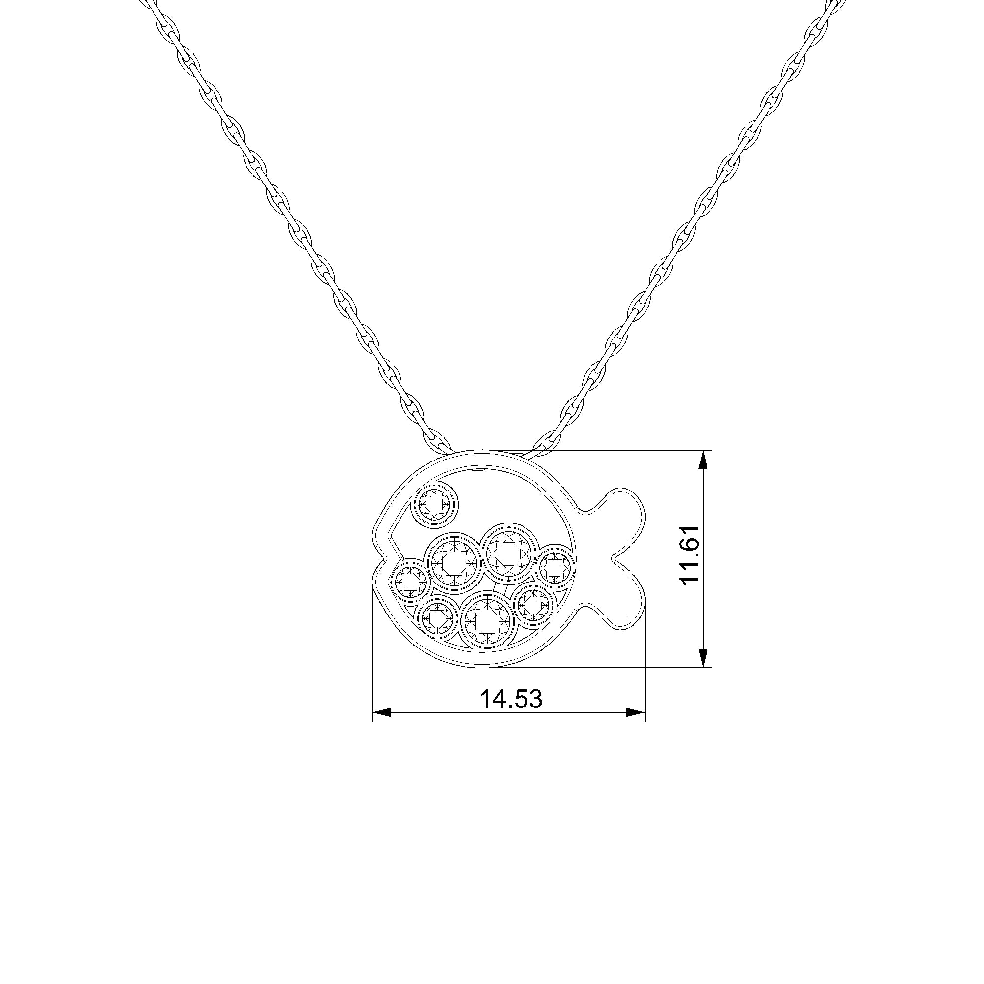 Pargold Solid Gold Charming Marine Elegance Necklace-Static