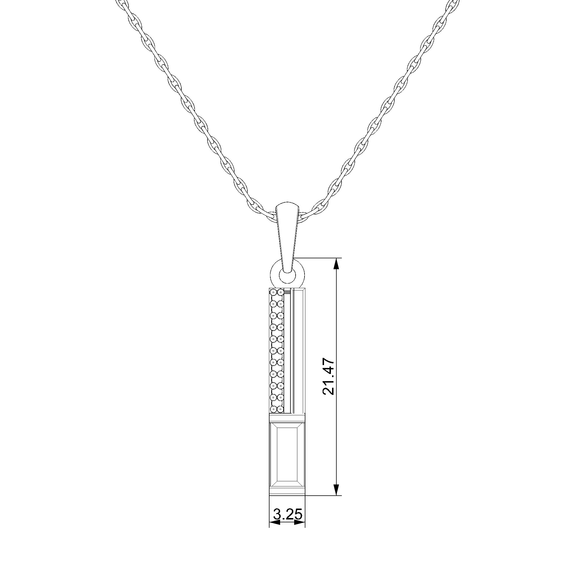 Pargold Solid Gold Striking Radiance Pendant Necklace-Static