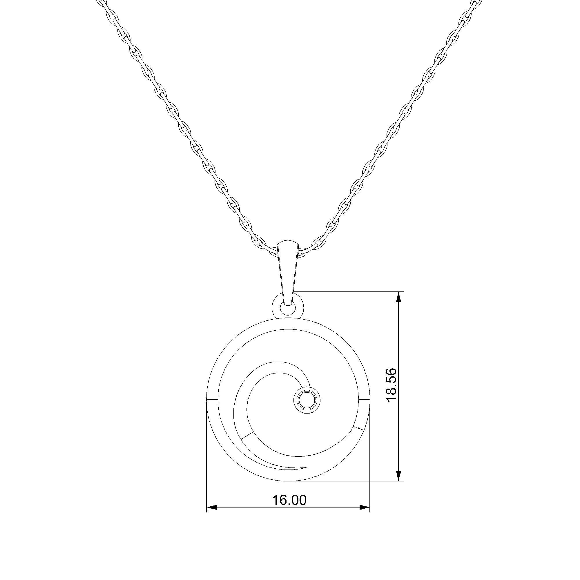 Pargold Solid Gold Whimsical Embrace Radiant Gemstone Pendant-Static