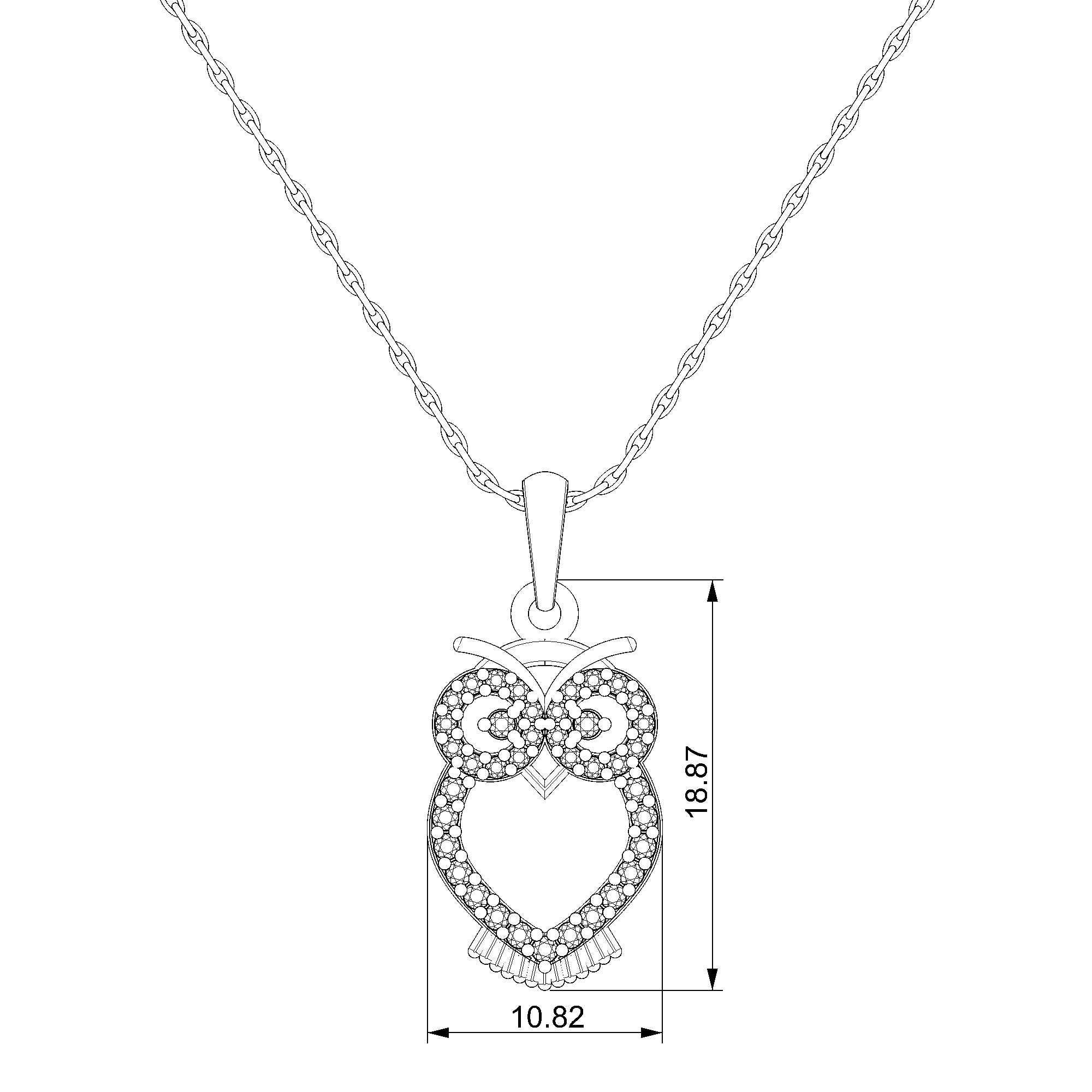 Pargold Solid Gold Enchanting Wisdom Owl Pendant-Static