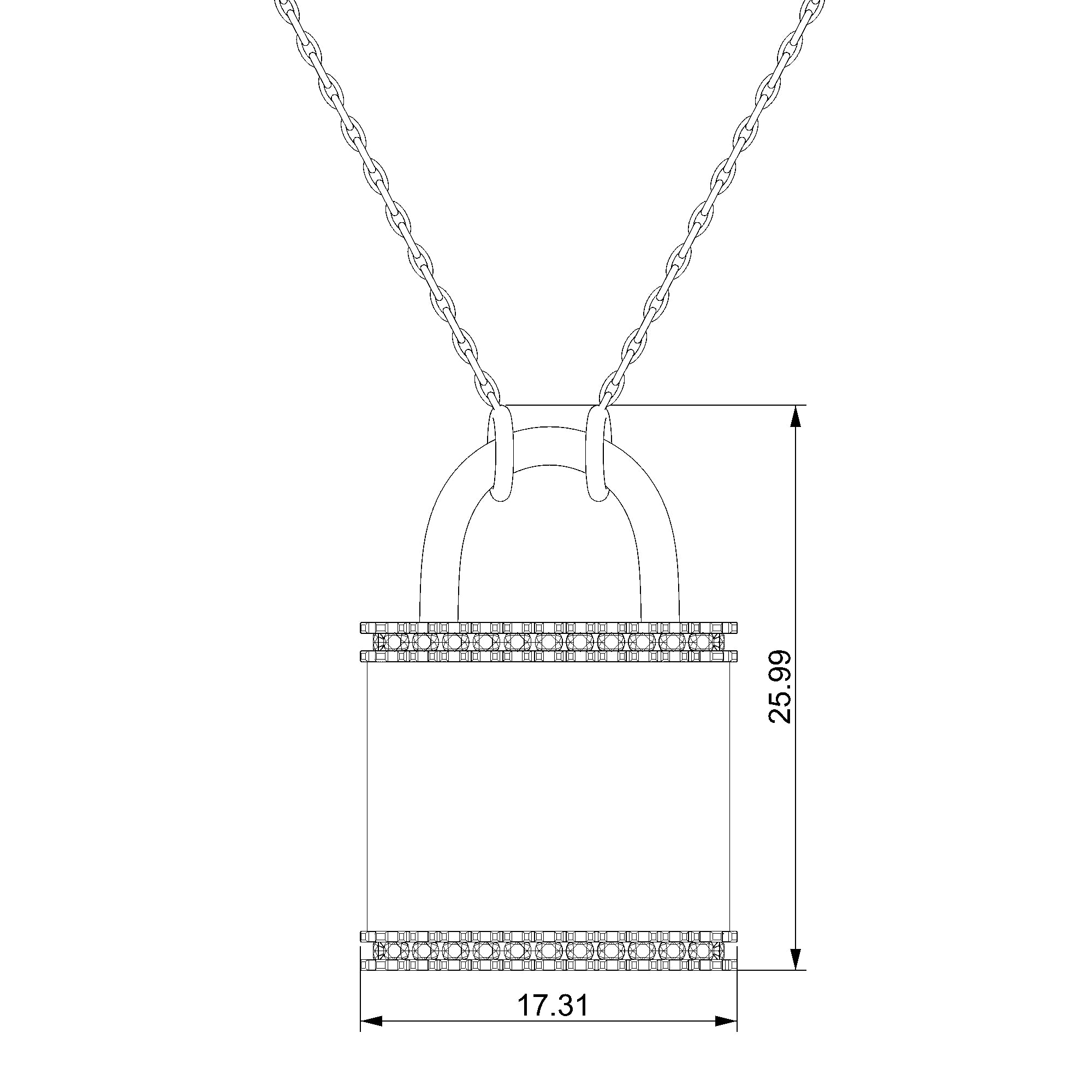 Pargold Solid Gold Embellished Elegance Radiant Necklace-Static