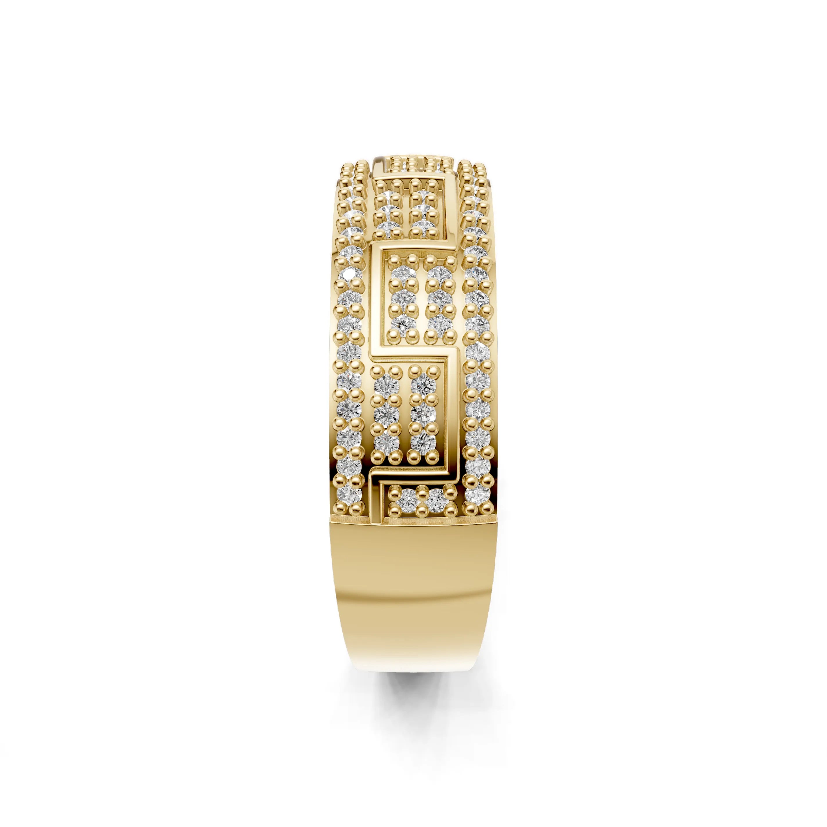 Pargold Solid Gold Turkish Gleam Pave Band -Gold_Diamond_Diamond_Static_Gold