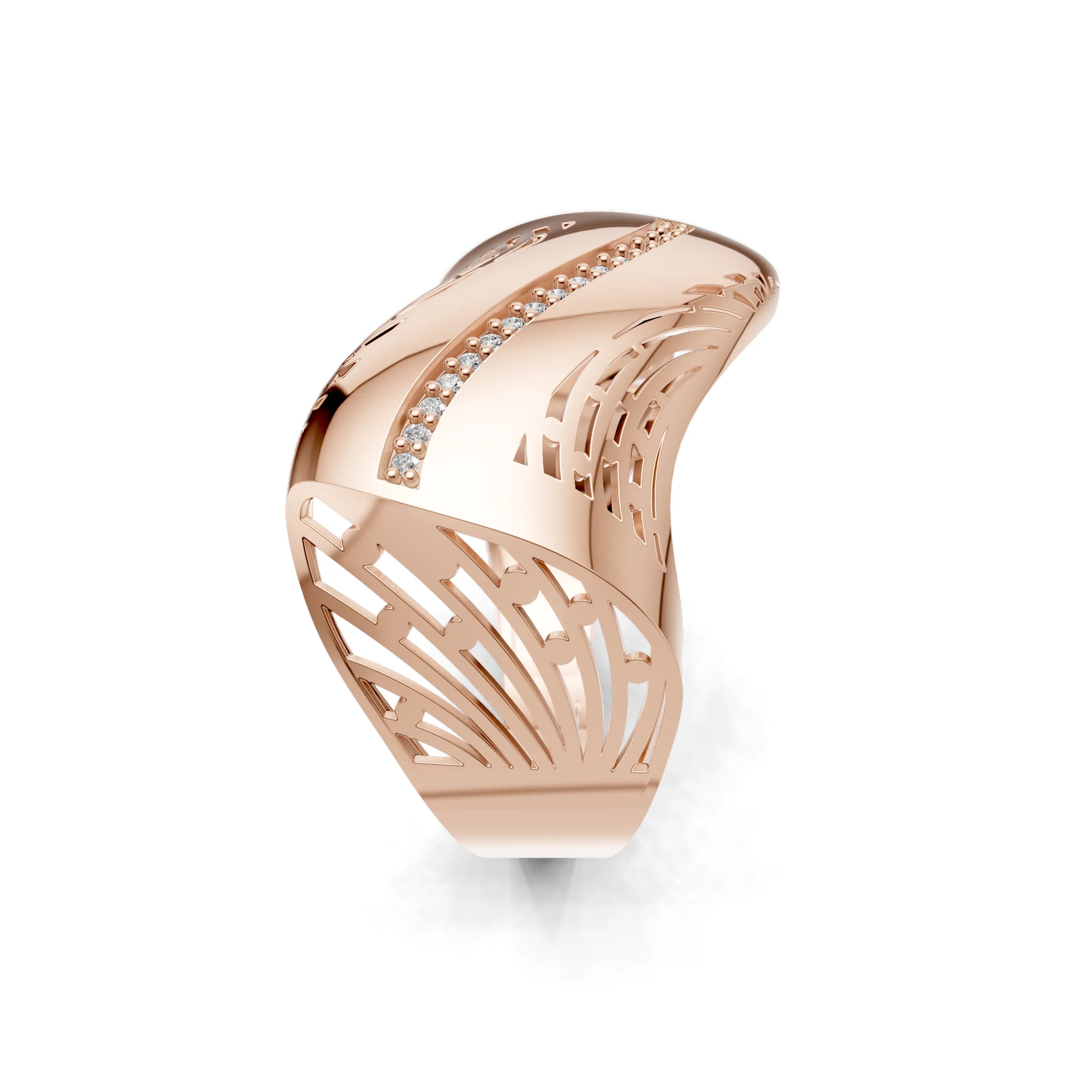 Pargold Solid Gold Horizon Curve Pave Band -Rose_Diamond_Diamond_Static_Rose