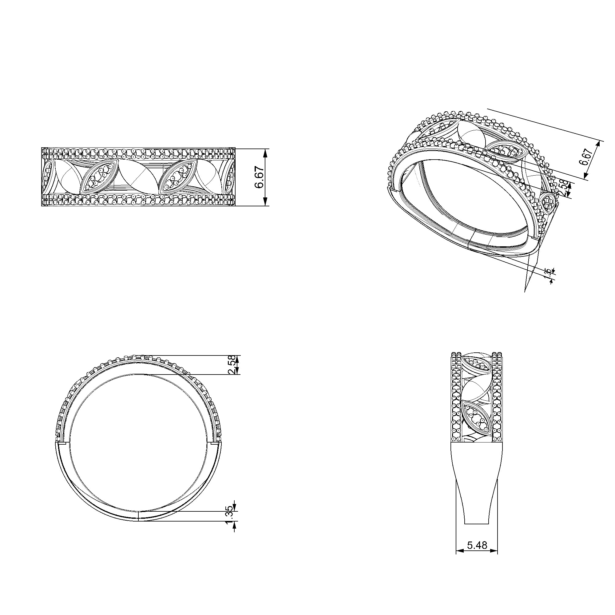 Pargold Solid Gold Verdant Luxe Leaf Ring-Static