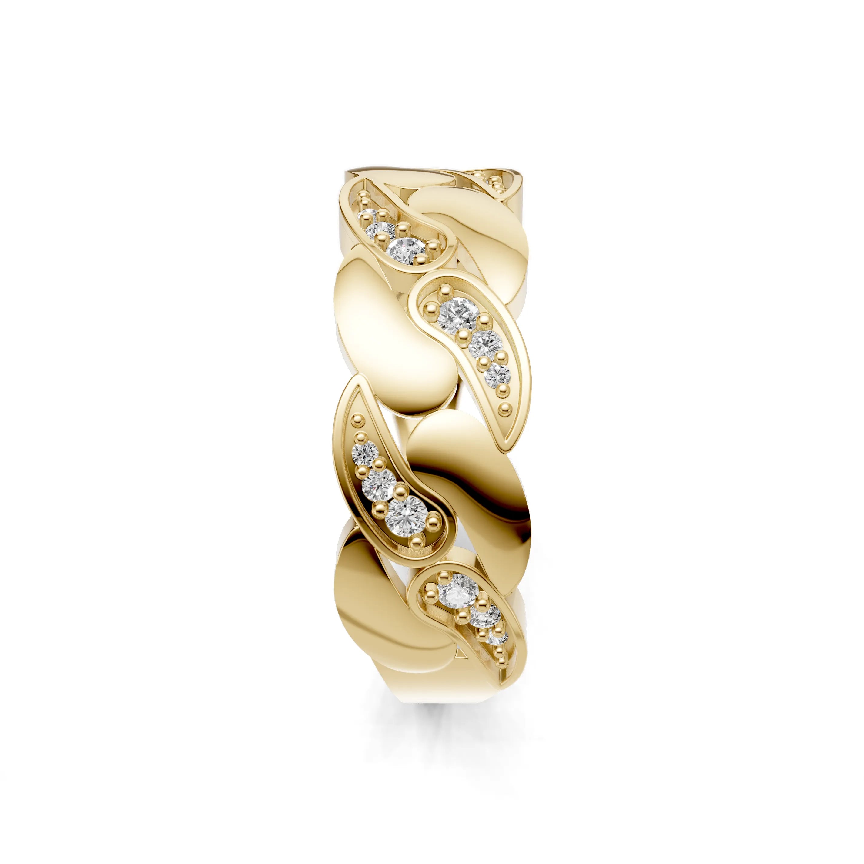 Pargold Solid Gold YinYang Glimmer Pave Ring -Gold_Diamond_Diamond_Static_Gold