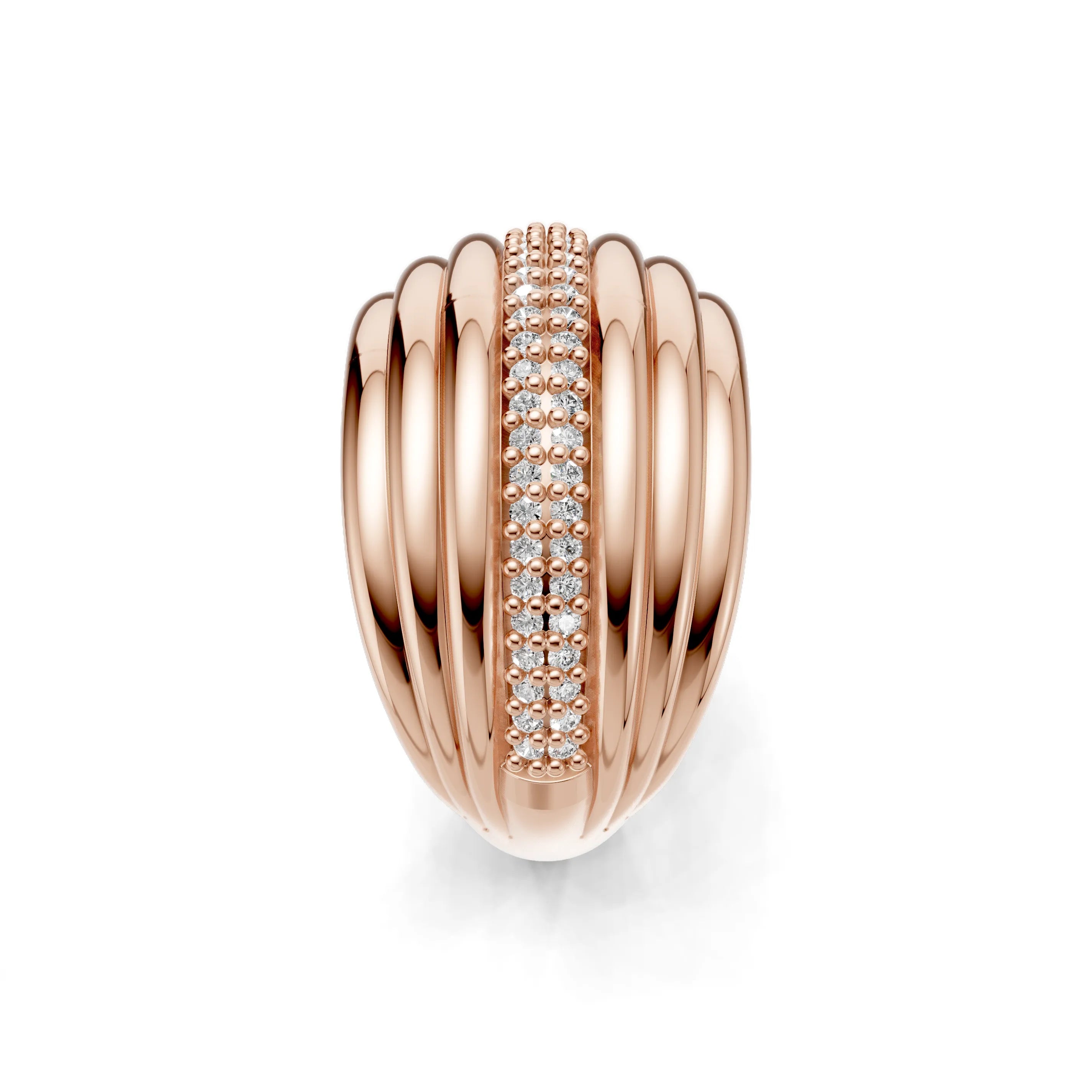 Pargold Solid Gold Riviere Radiance Ring -Rose_Diamond_Diamond_Static_Rose
